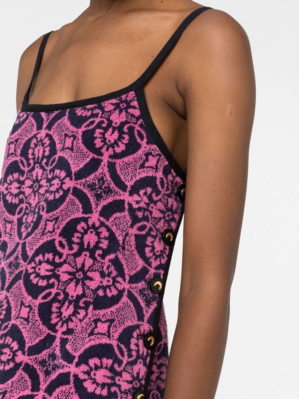 jacquard midi slip dress - 3