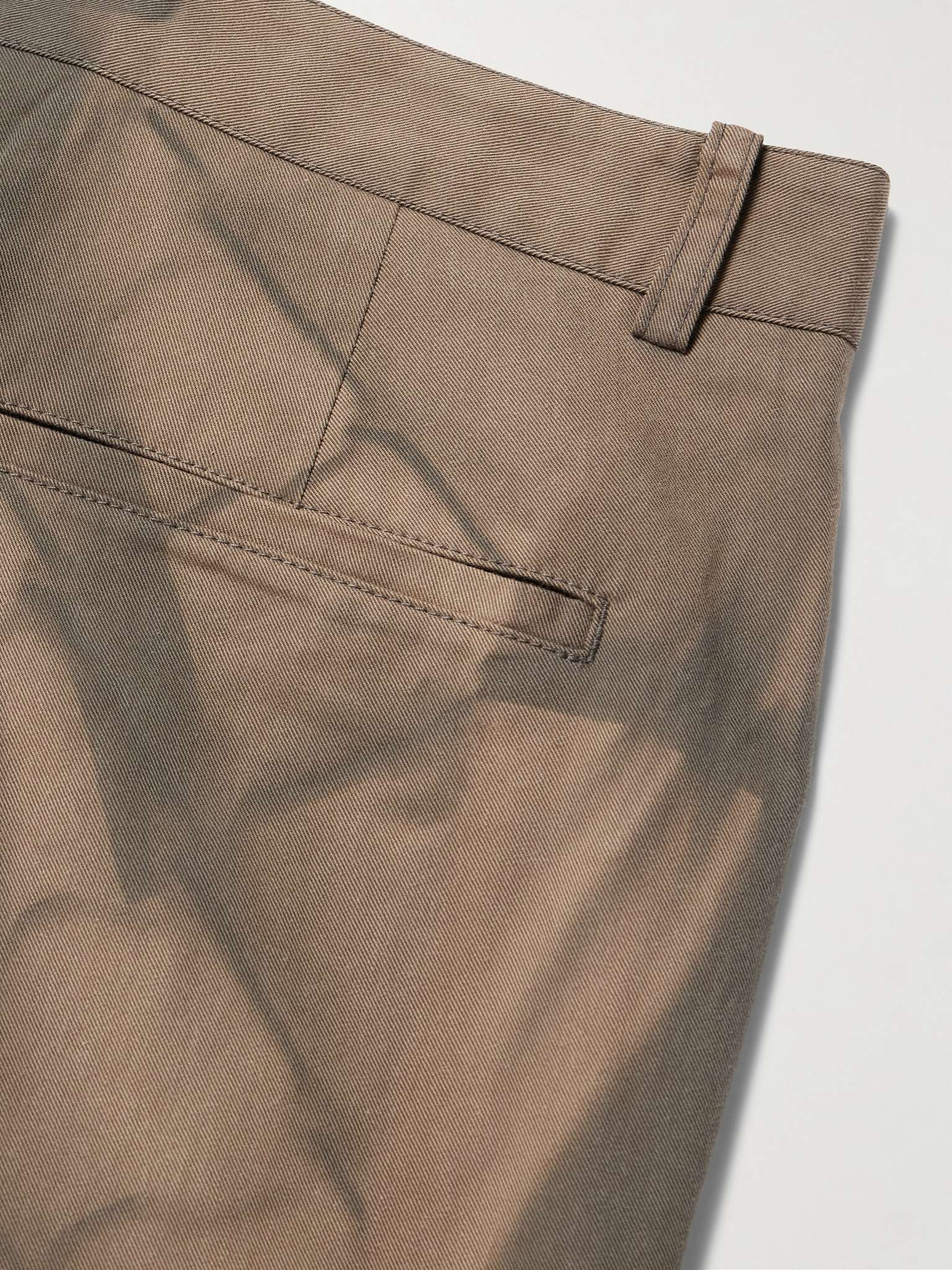 Straight-Leg Sun-Bleached Zip-Embellished Cotton-Blend Twill Trousers - 6
