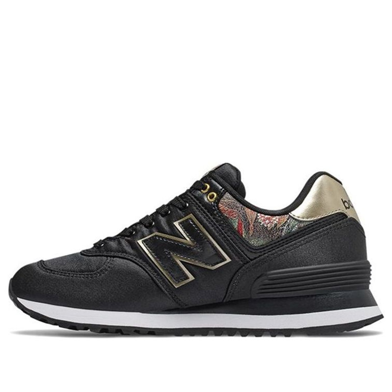 (WMNS) New Balance 574 Series Gold 'Black Gold White' WL574SNC - 1
