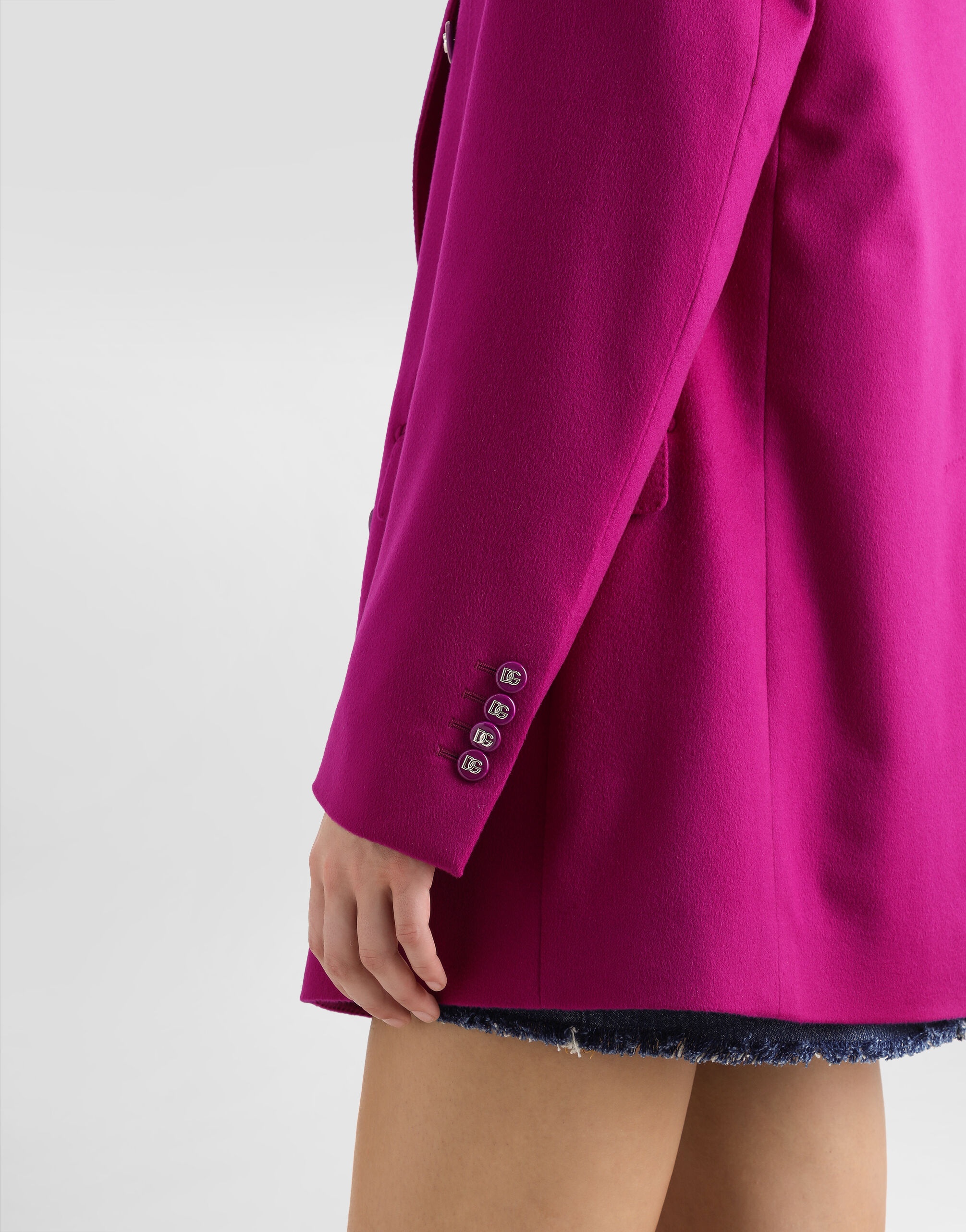 Oversize double-breasted cashmere jacket - 5