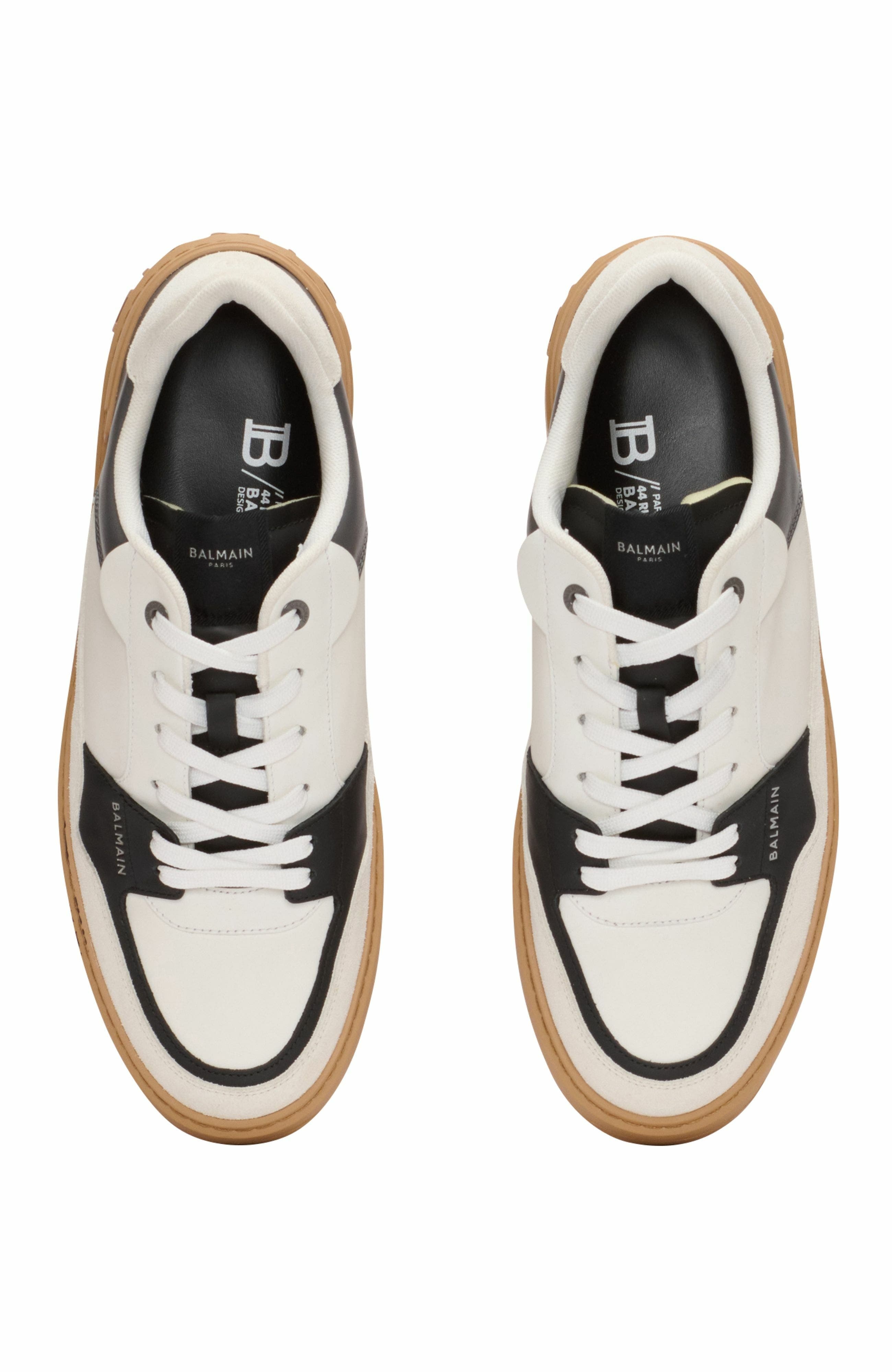 Balmain B-Court Flip leather trainers in Grey at Nordstrom - 5