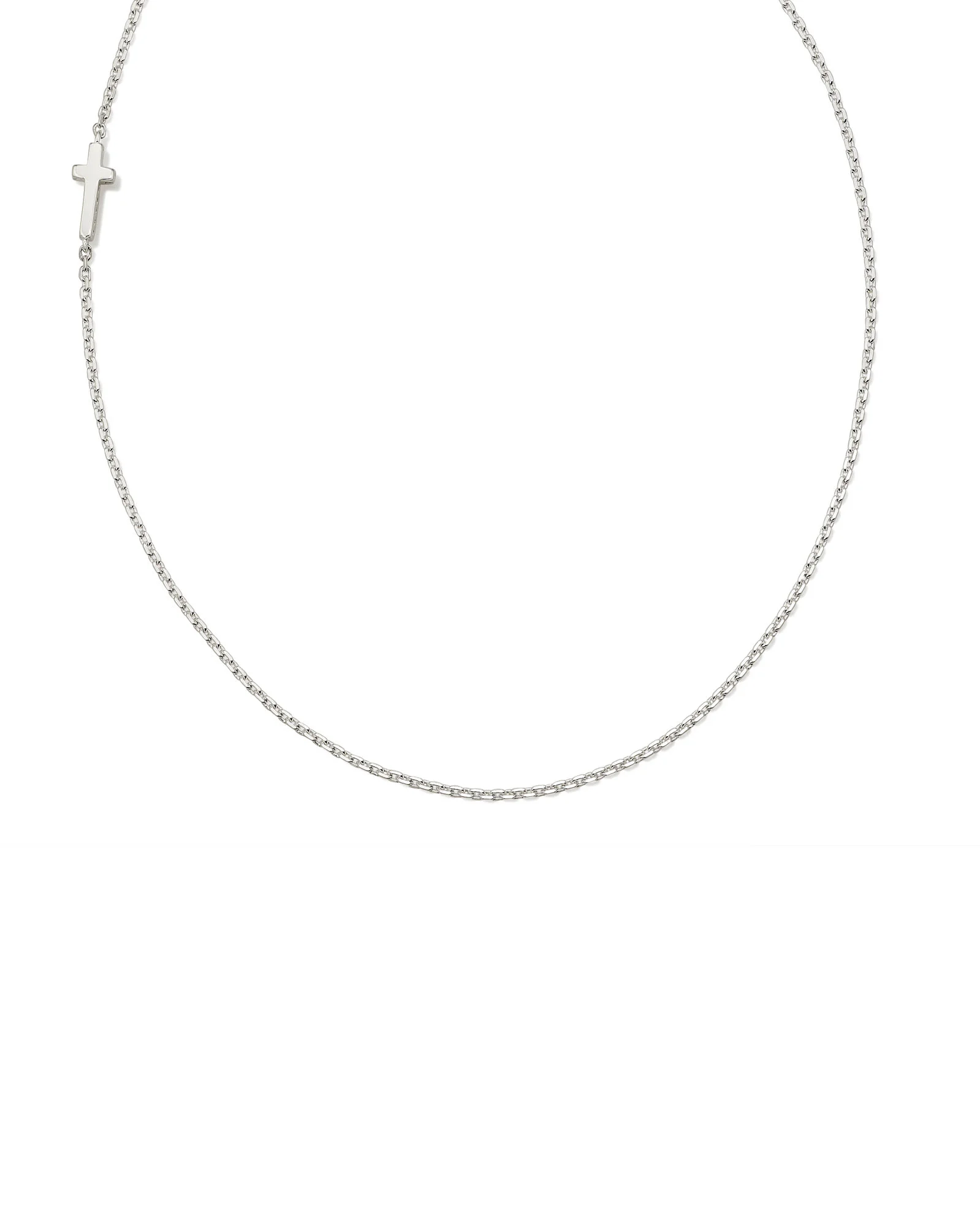 Cross Inline Necklace in Sterling Silver - 1