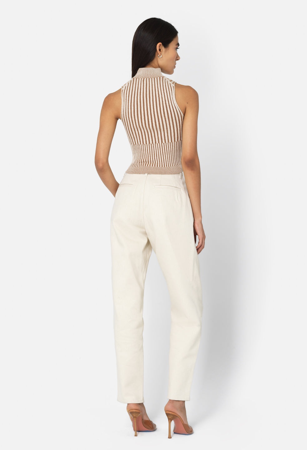 PIPER SILK RIB MOCK NECK TOP - 3