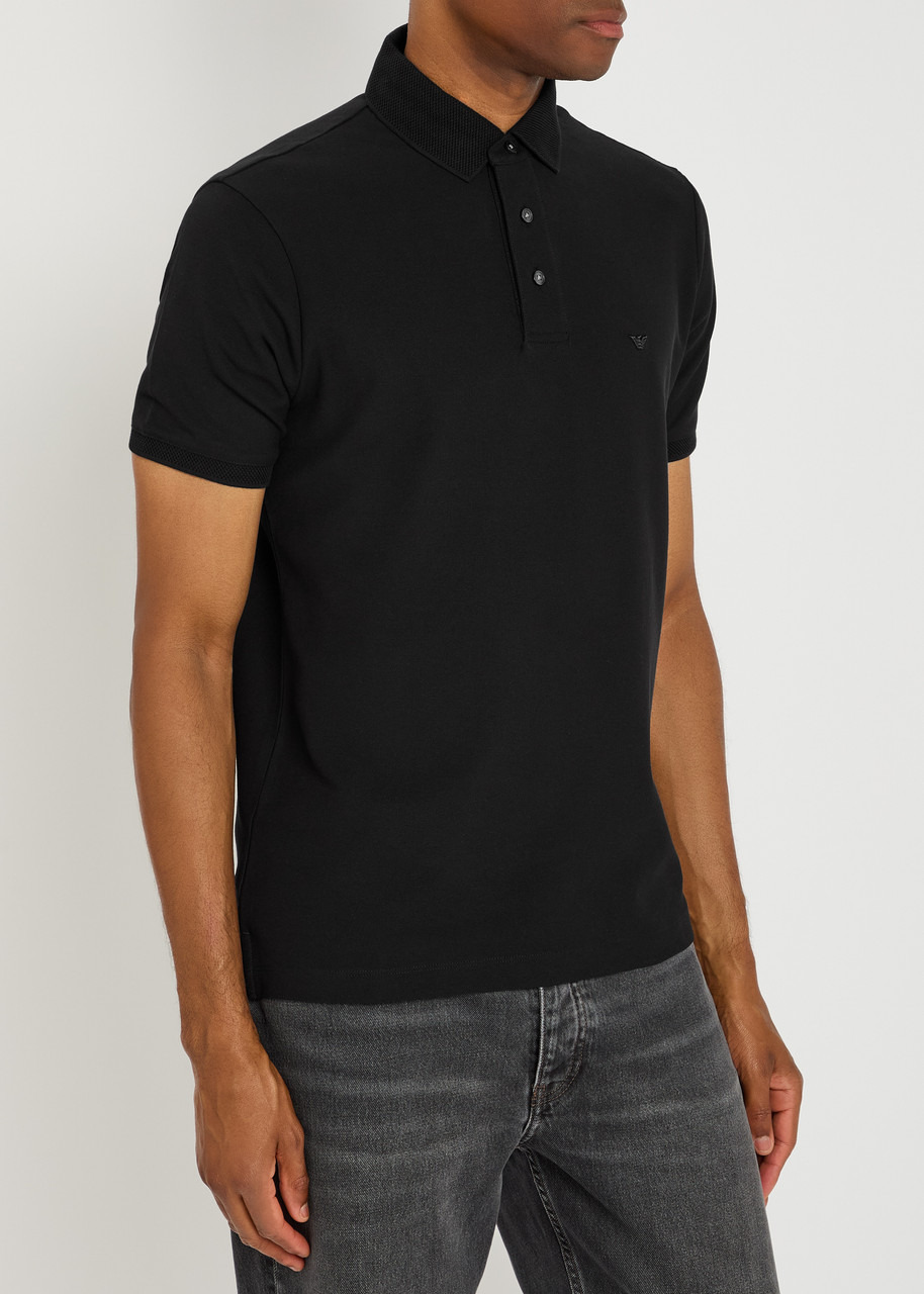 Emporio Armani Logo Piqué Cotton Polo Shirt - 2