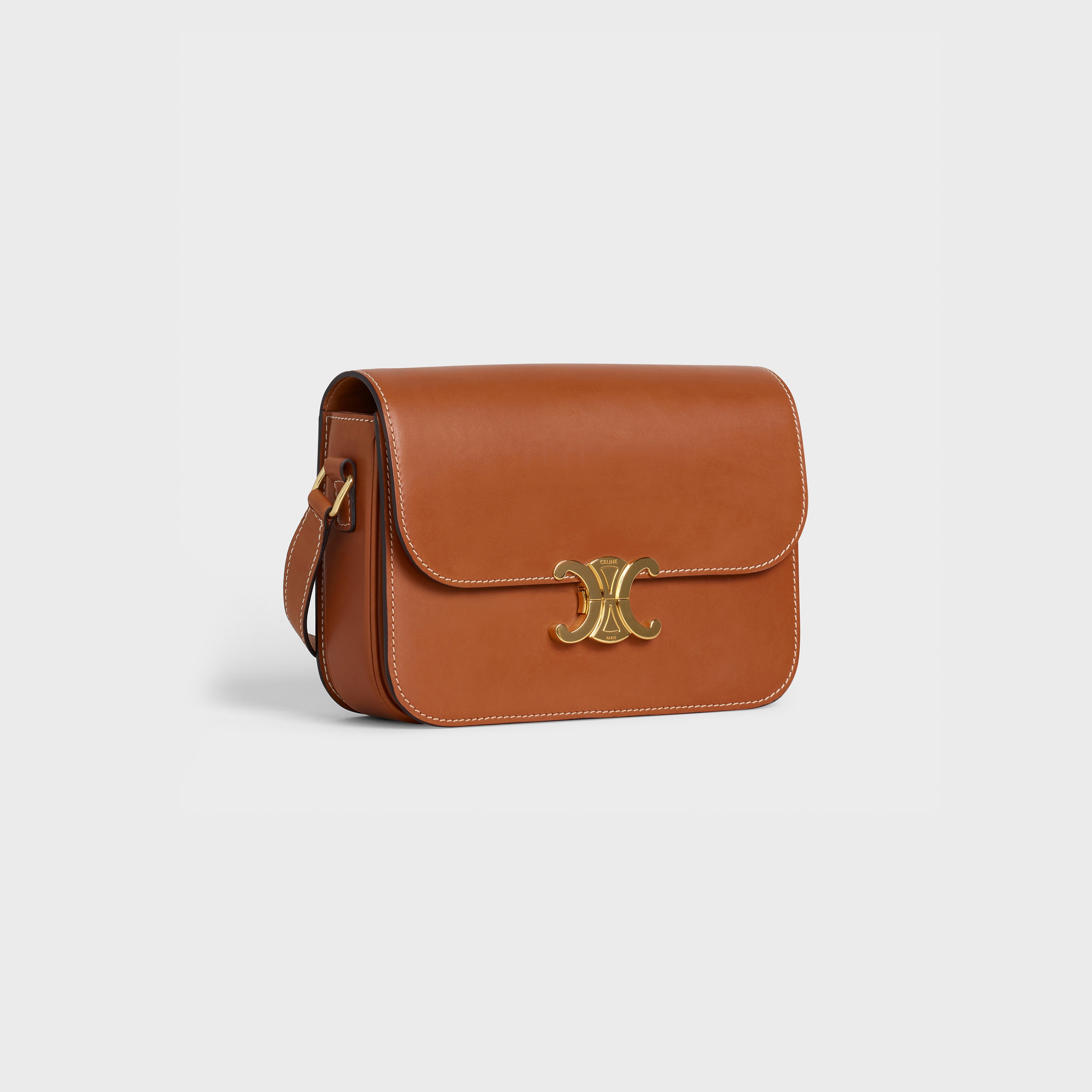 Medium Triomphe Bag in natural calfskin - 2