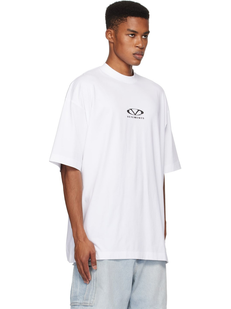 White Oval Logo Oversized T-shirt 2