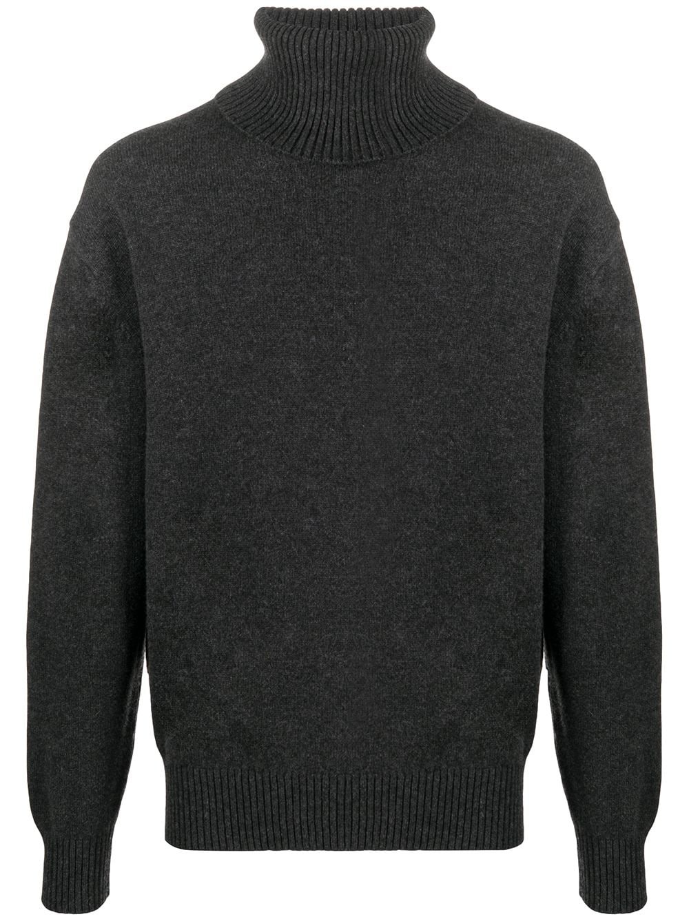 embroidered logo cashmere turtleneck - 1