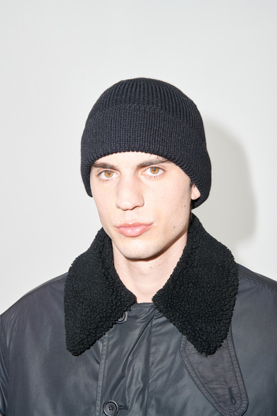 Our Legacy Knit Hat Black Rustic Merino outlook