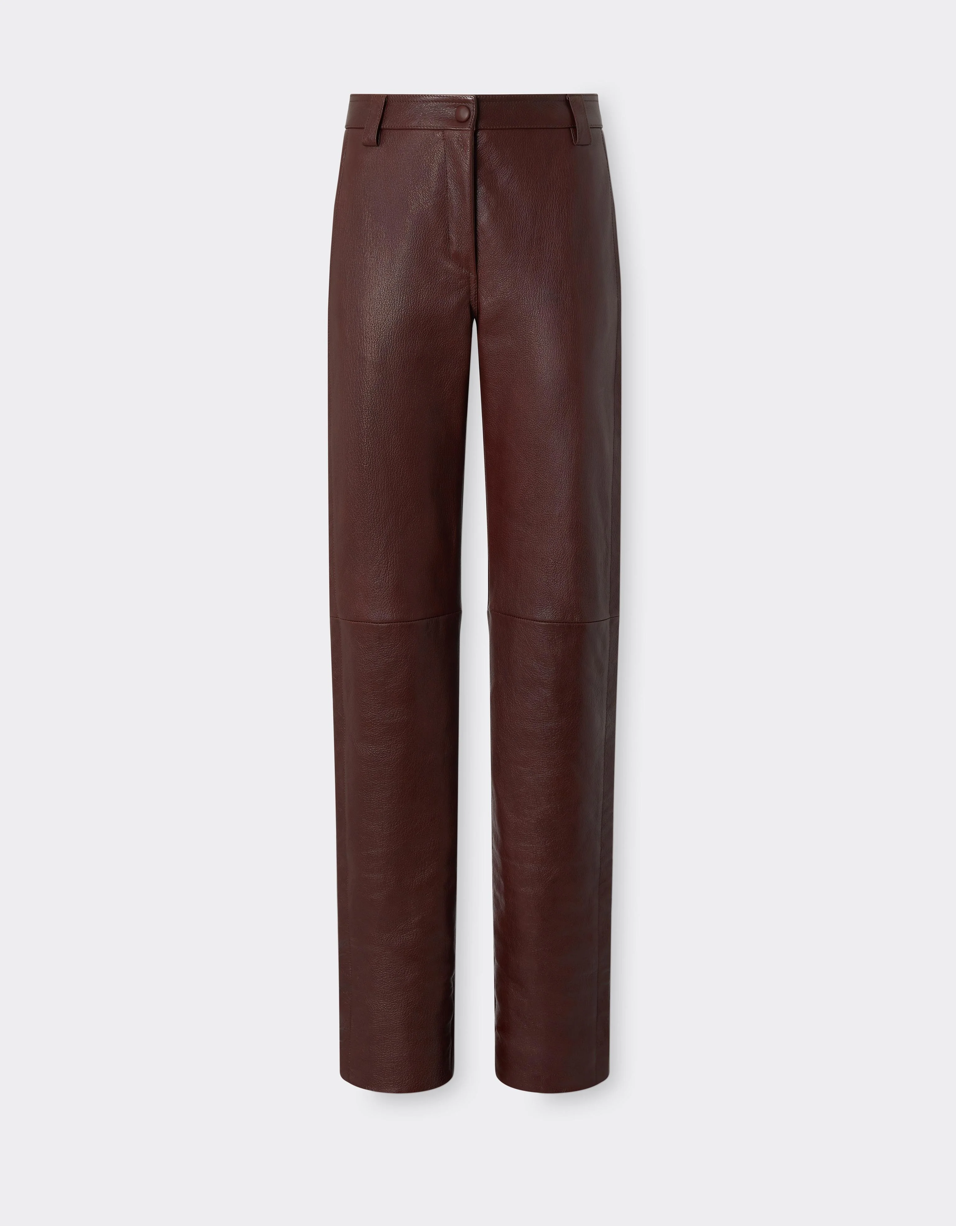 Straight-leg Leather Trousers - 1