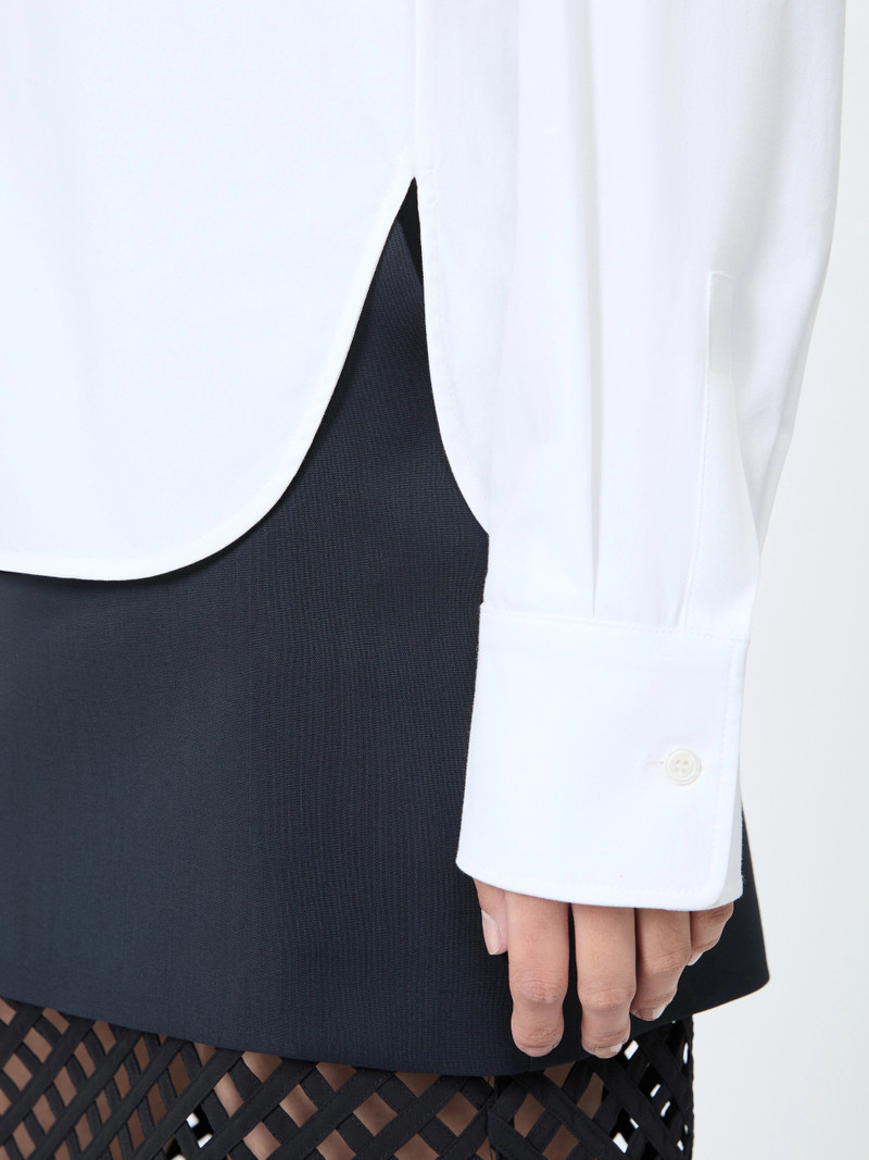 VIOLINO Stretch cotton shirt - OPTICAL WHITE 5