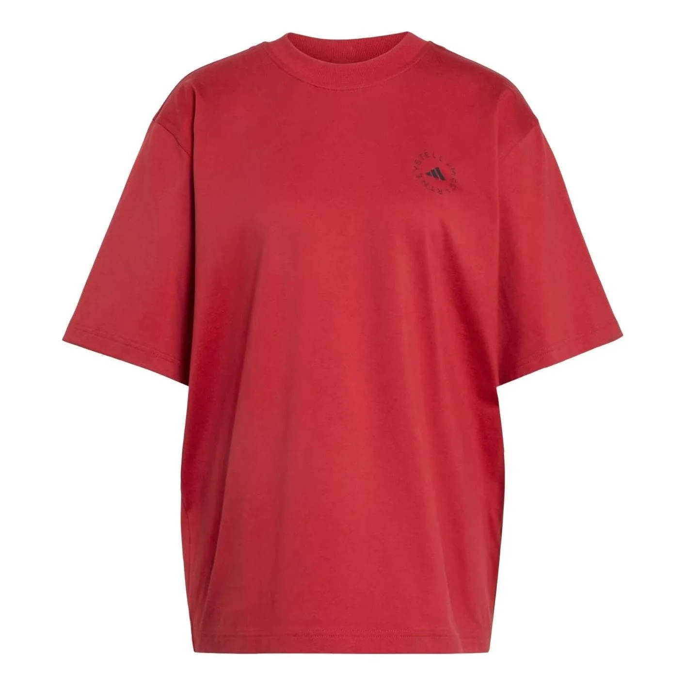 (WMNS) adidas x Stella McCartney Loose T-Shirt Asia Sizing 'Soft Carmine' KR6304 - 1