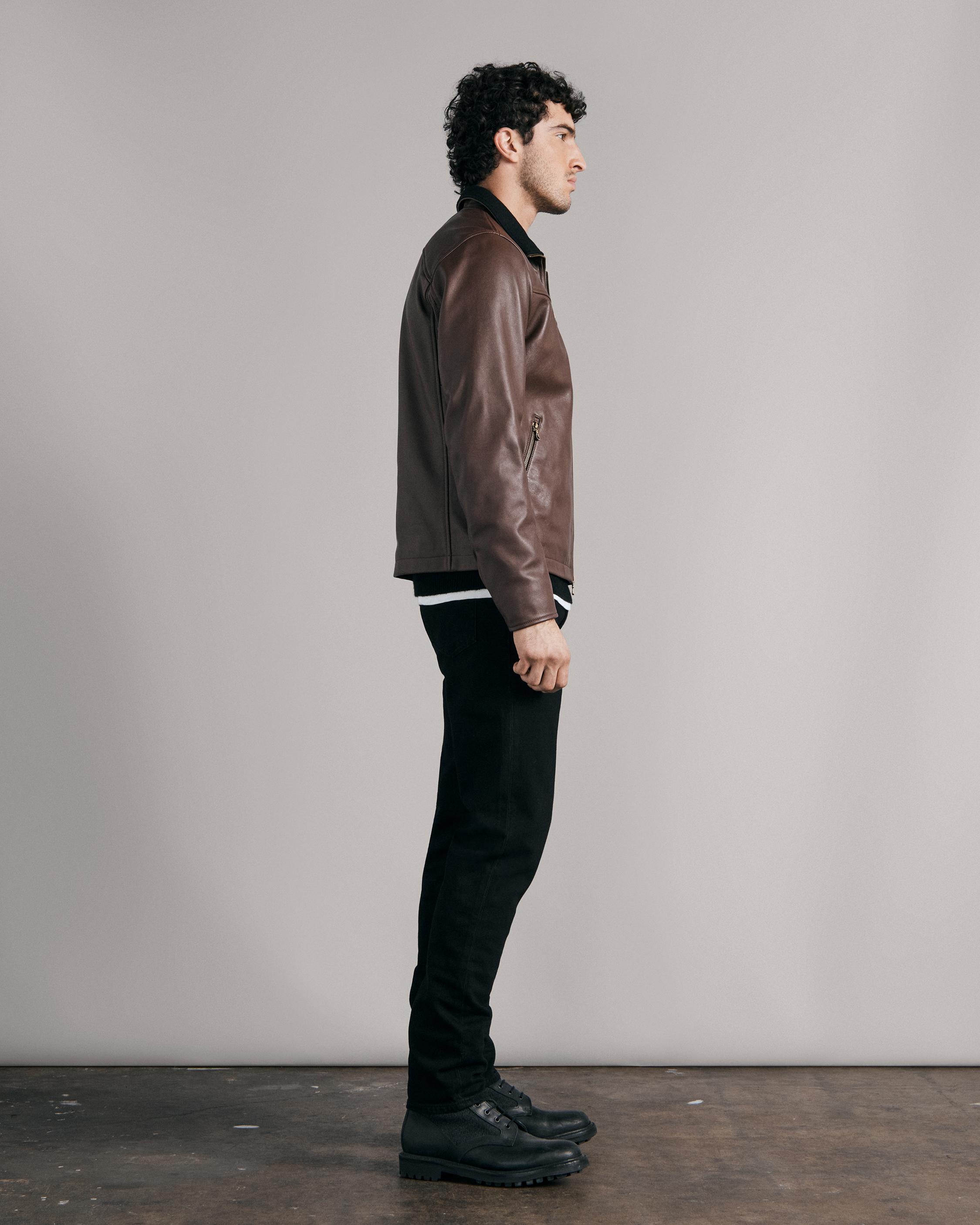 rag & bone Grant Leather Jacket Relaxed Fit Jacket