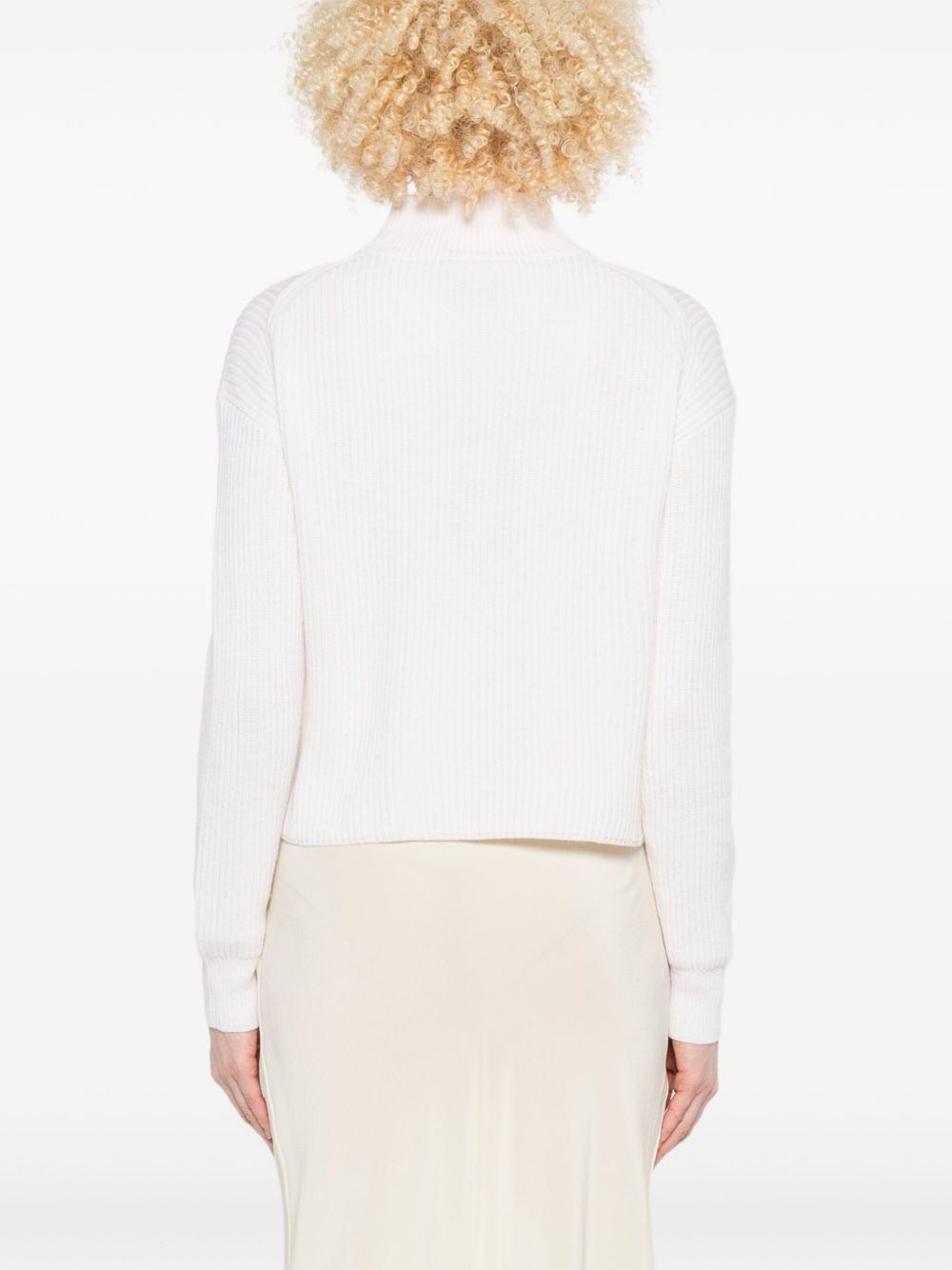 ribbed mock-neck sweater - 4