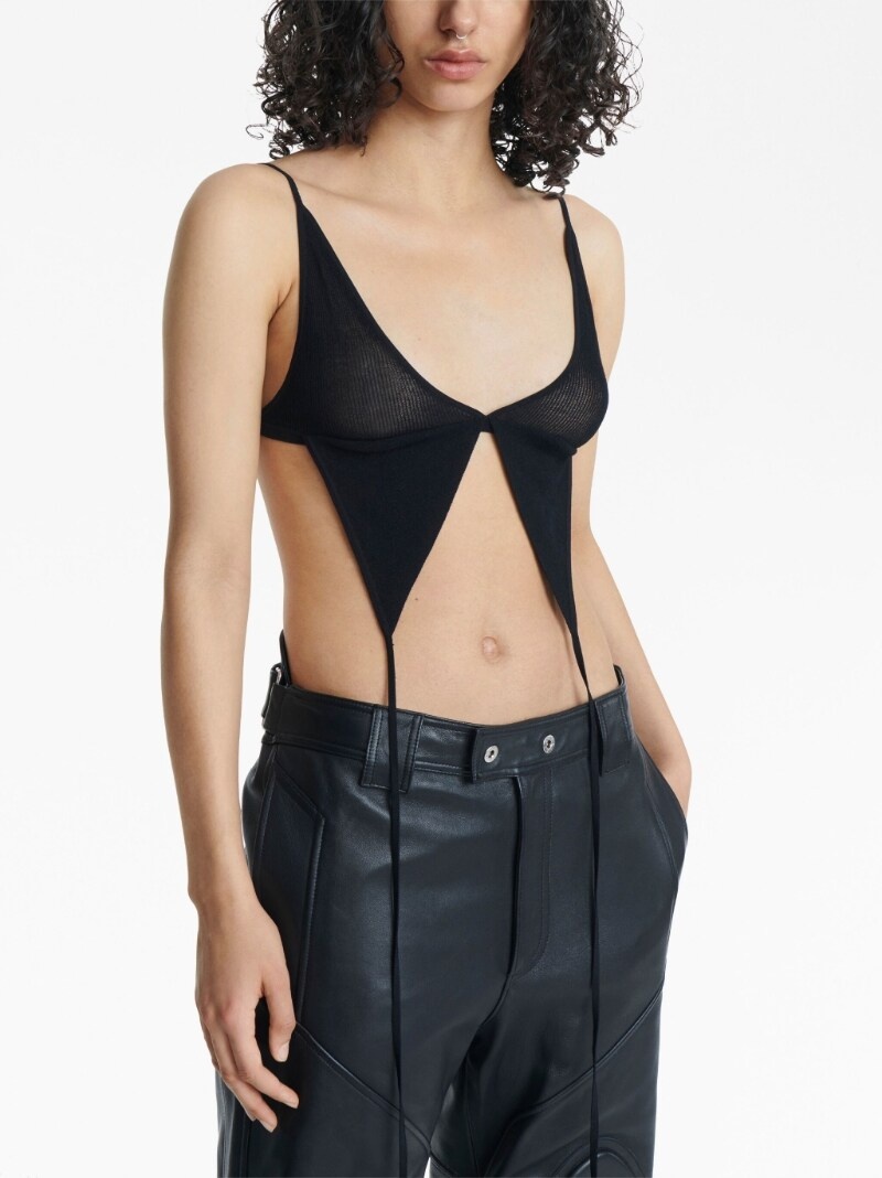 butterfly-style mesh bra - 5
