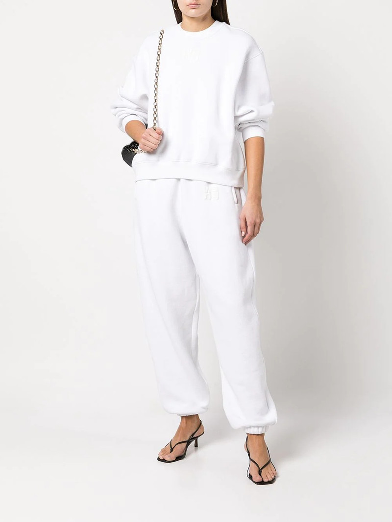 Alexander Wang logo-print cotton sweatshirt outlook