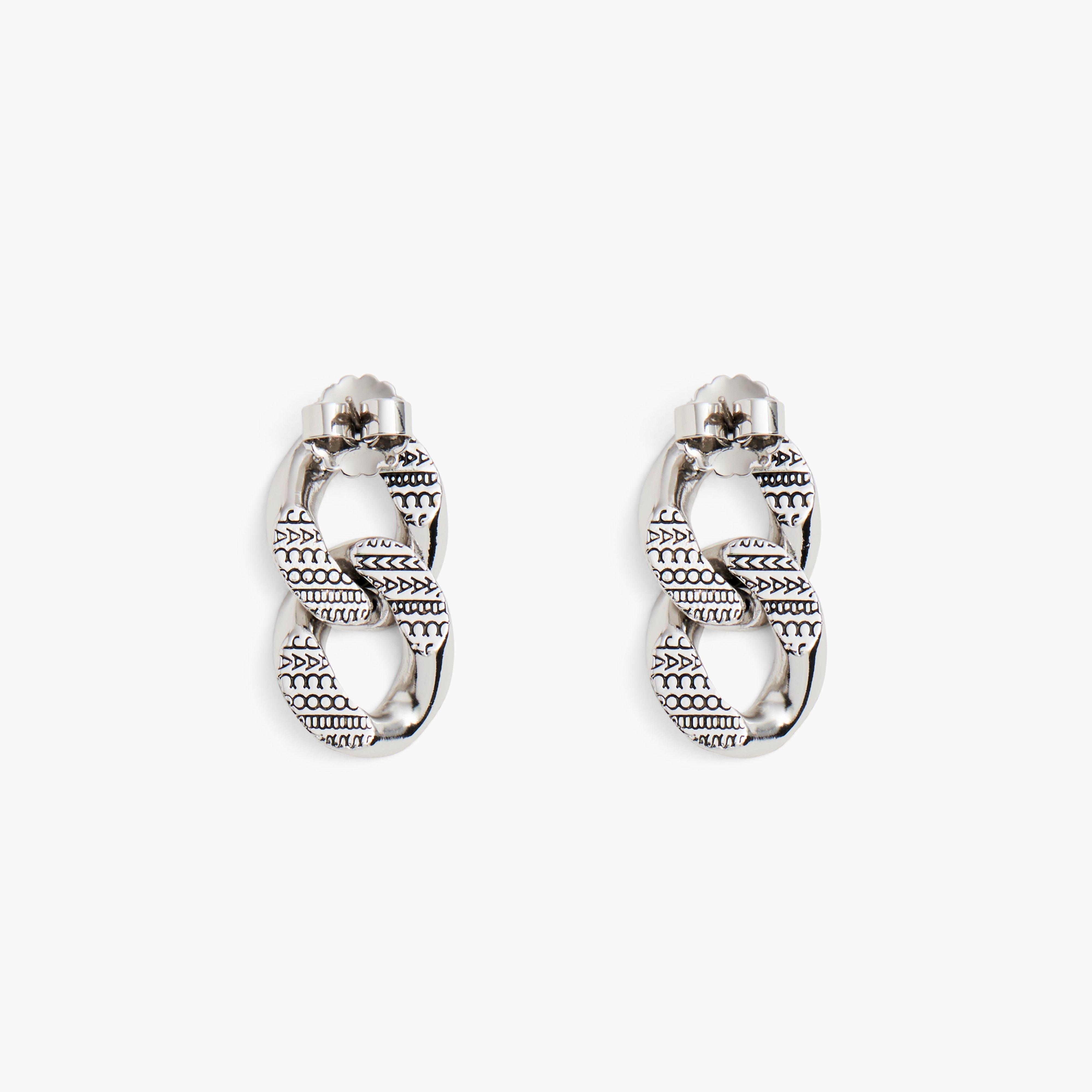 THE MONOGRAM CHAIN LINK EARRINGS - 4