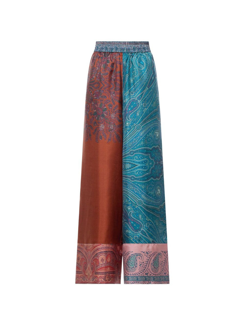 Aloe paisley-pattern wide-leg palazzo pants 1