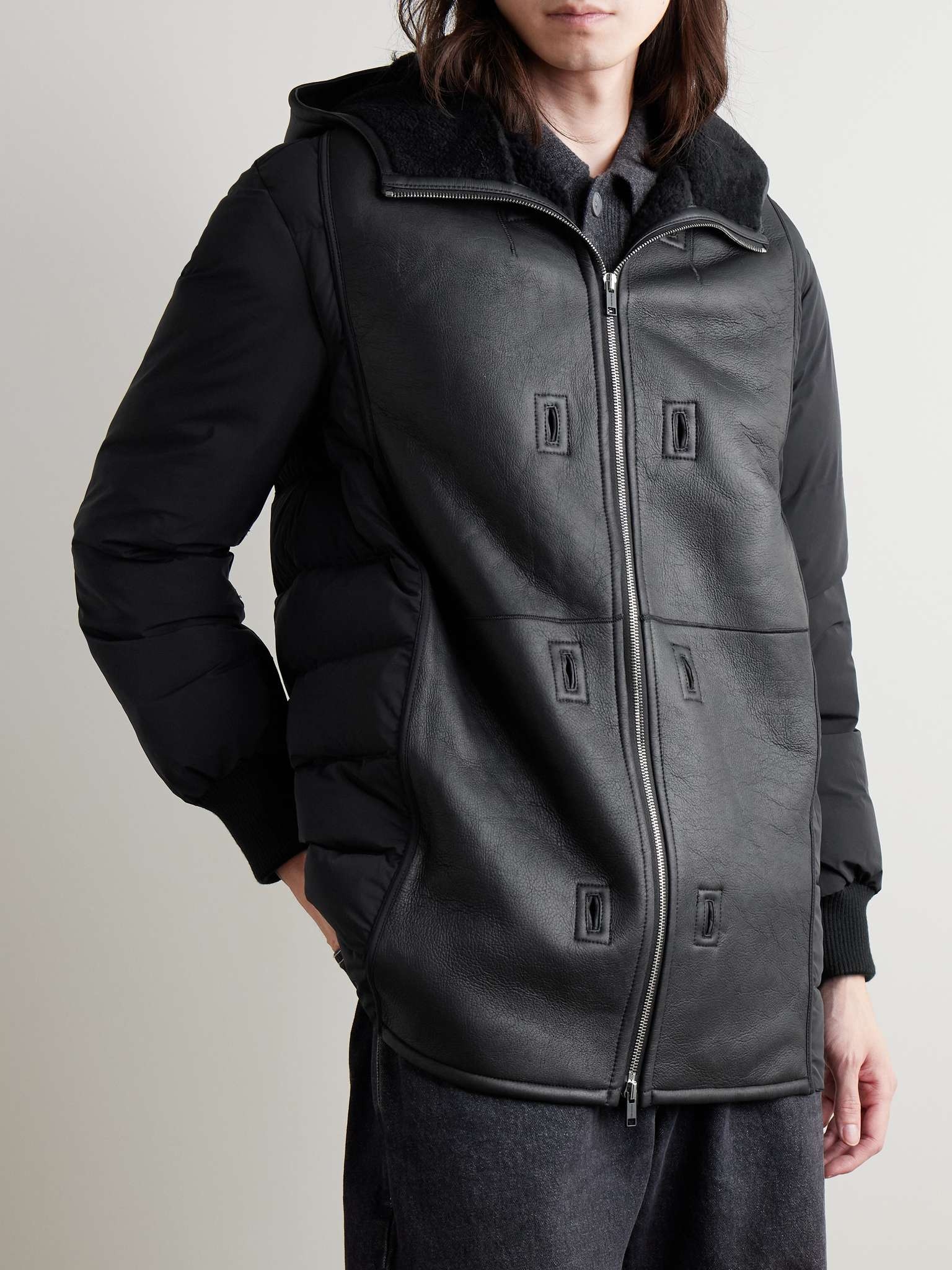 Cotton-Blend Twill Parka with Detachable Shearling Liner - 4