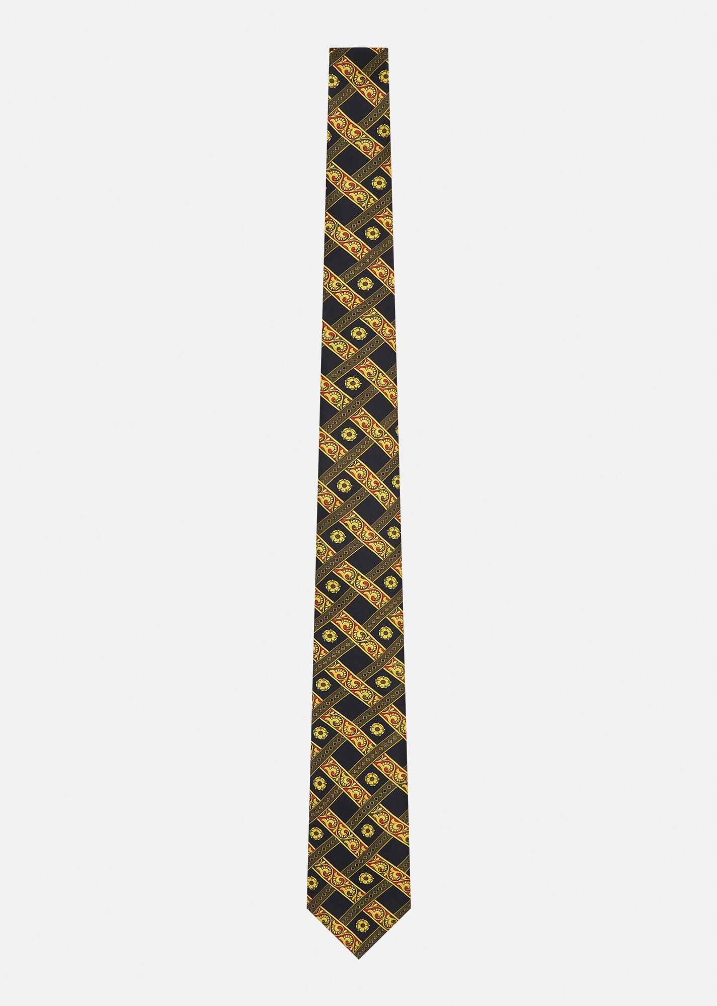 Quadri Barocco Print Silk Tie - 1