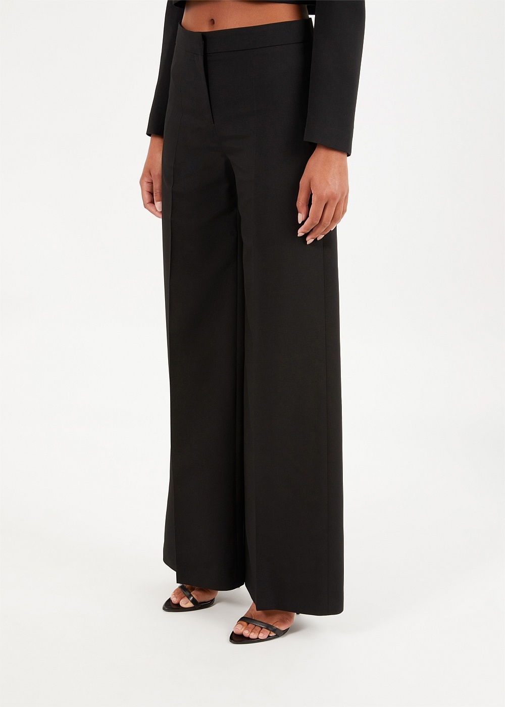 Black Sartorial Woollen Trousers - 3