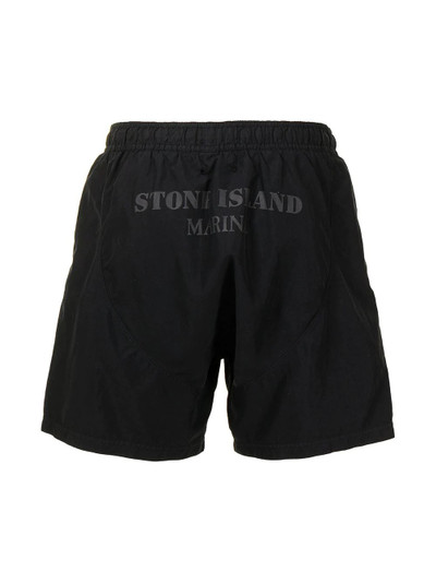 Stone Island rear logo-print swim shorts outlook