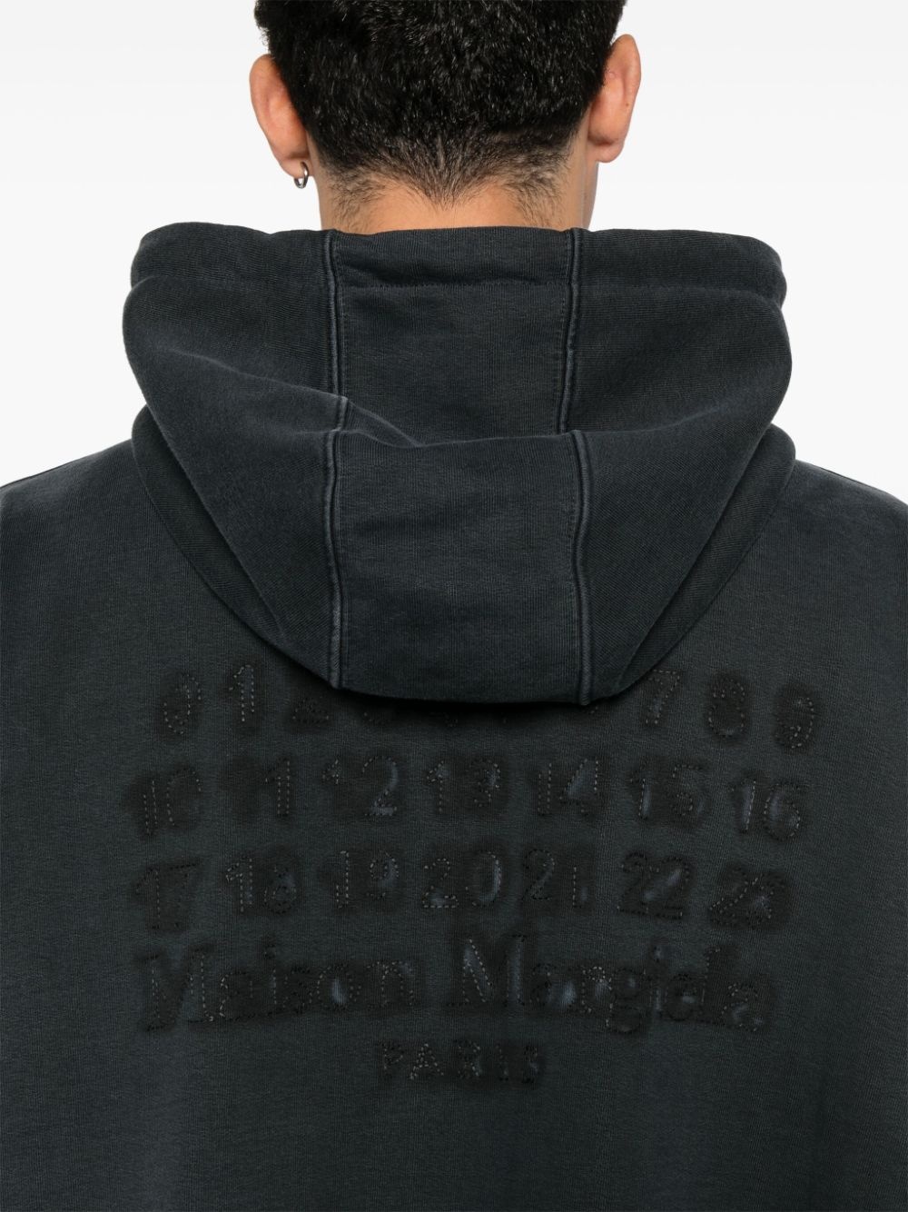 embroidered logo hoodie - 5