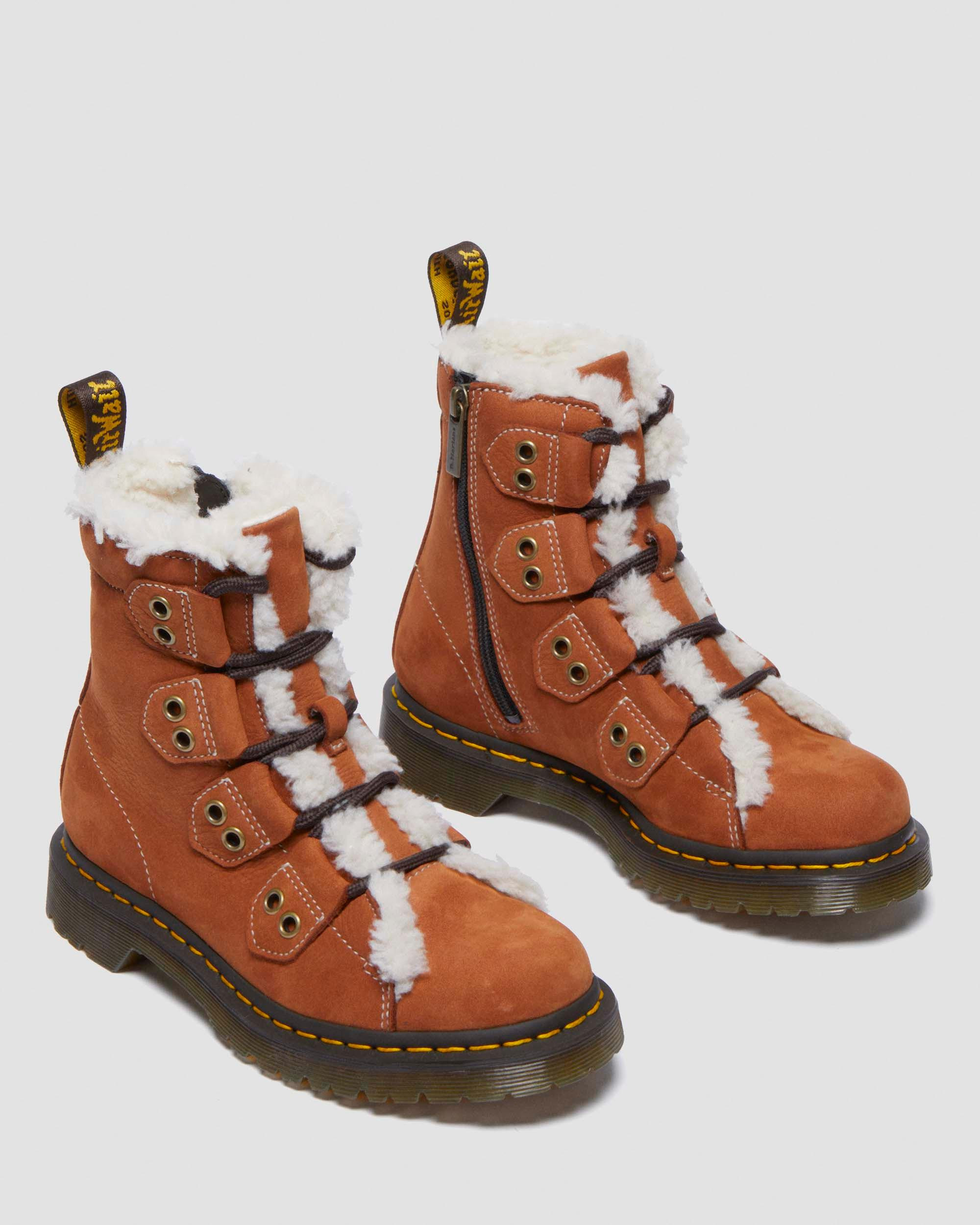 Women's 1460 Lace to Toe Fur Lined Buttersoft Lace Up Boots - 8