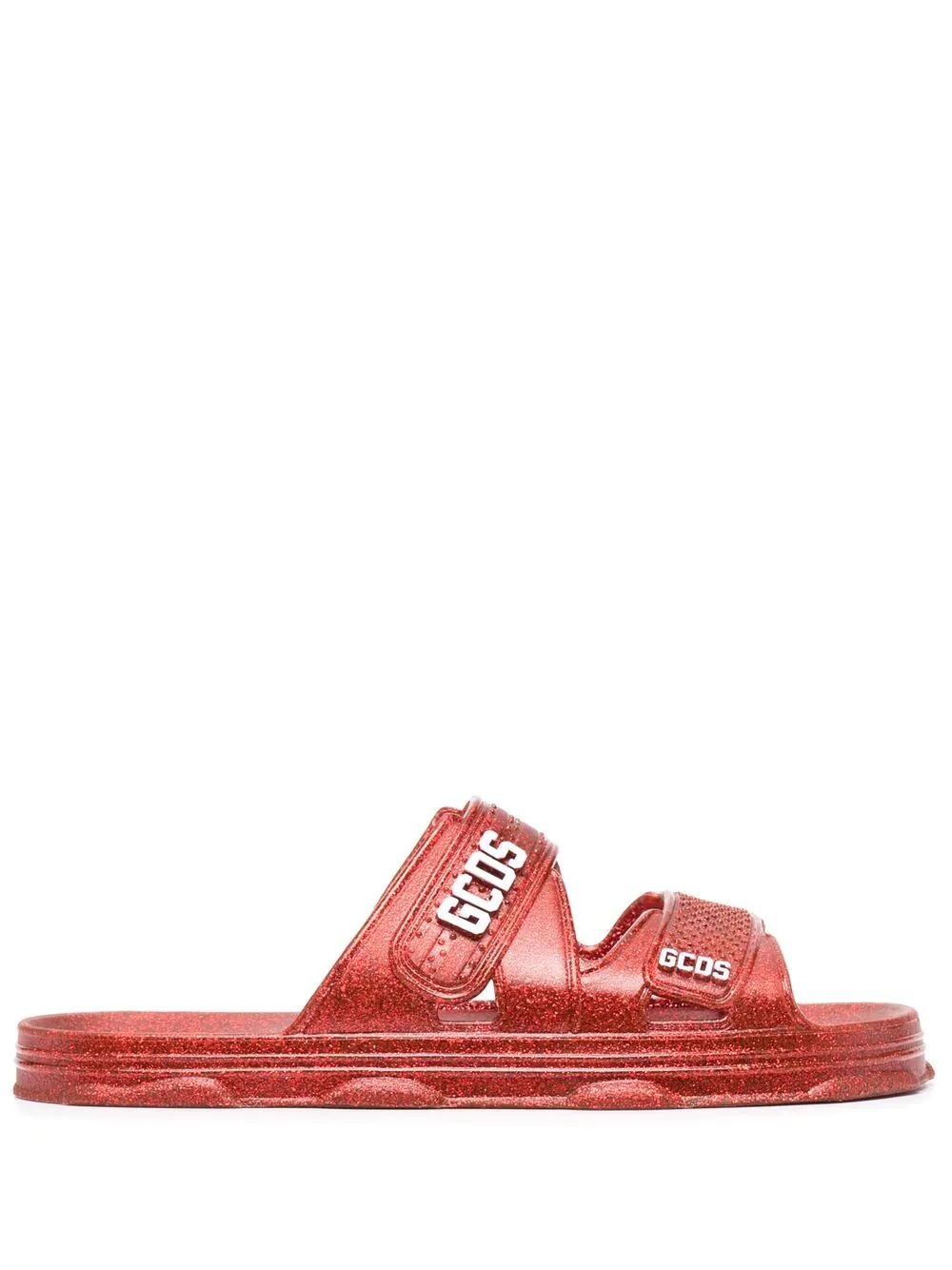 chunky logo-plaque sandals - 1