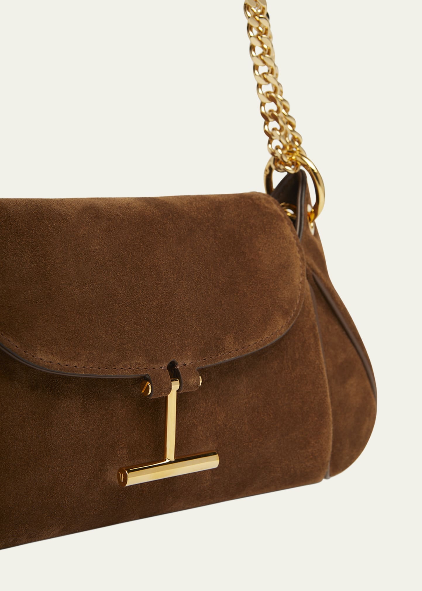 Tara Chain Shoulder Bag in Suede - 5