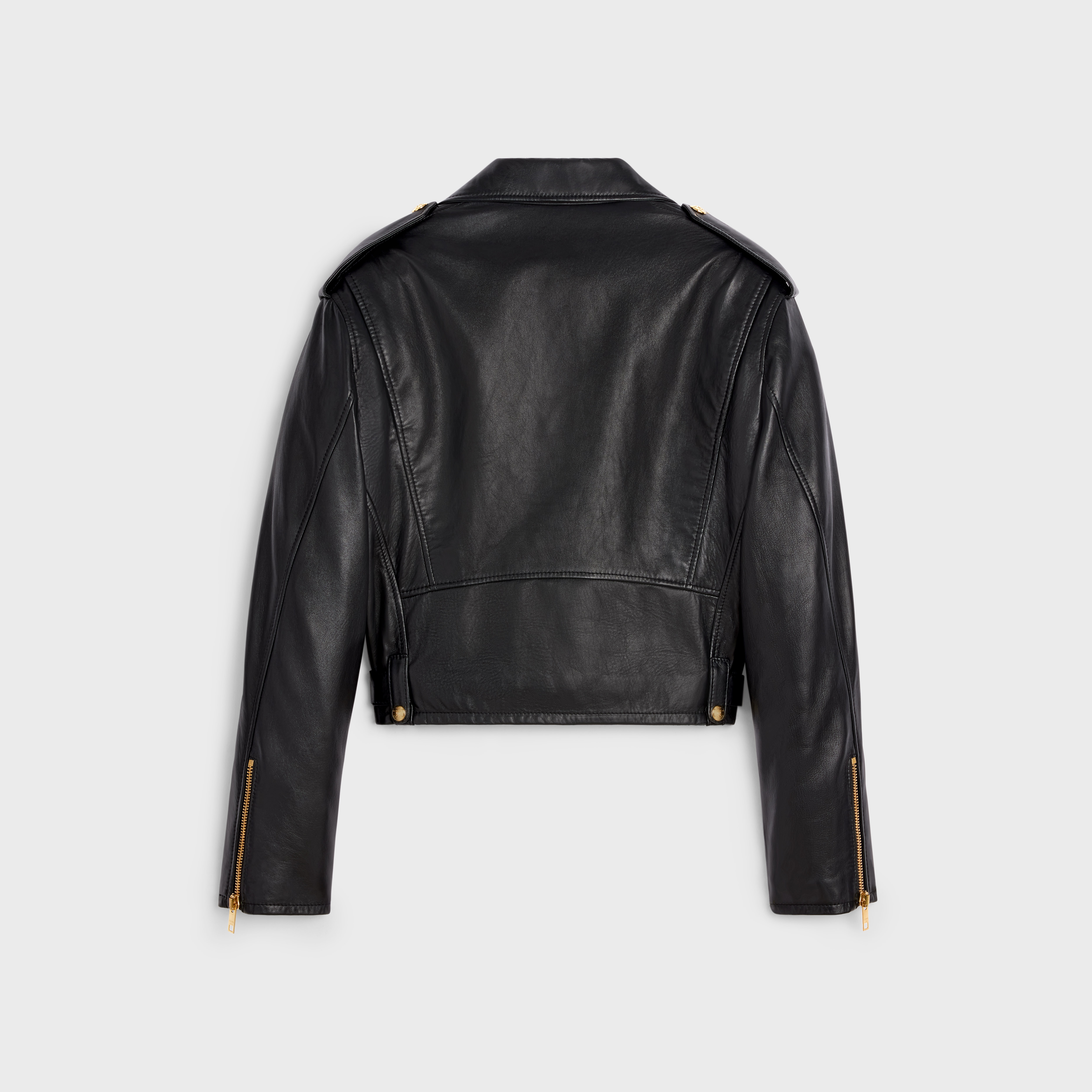 biker jacket in soft lambskin - 2