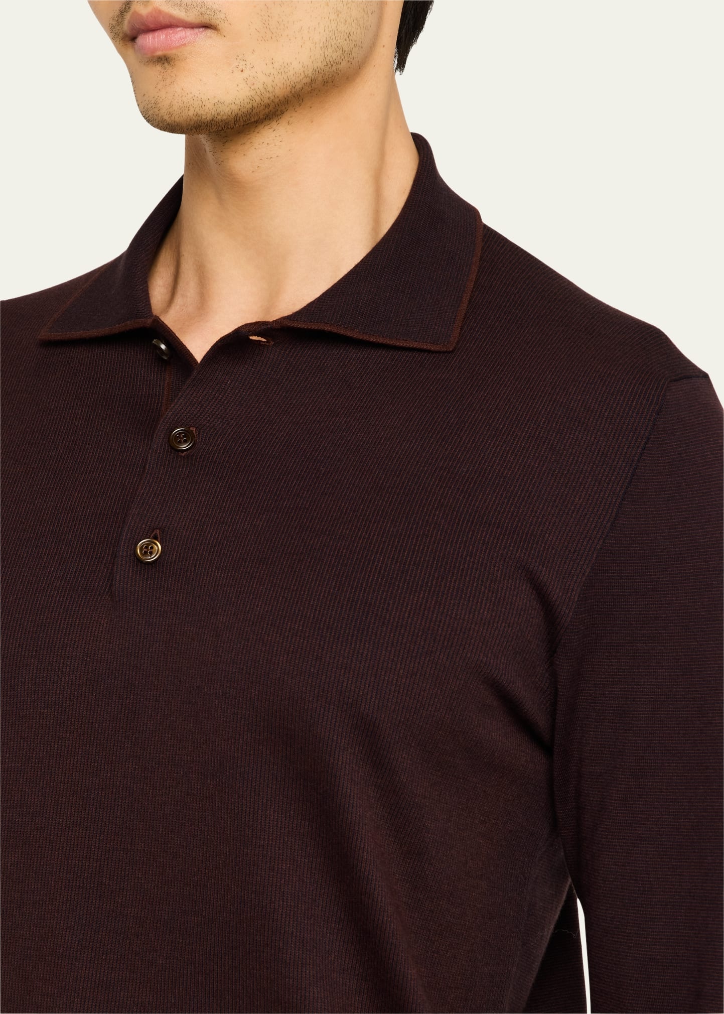 Men's Wool-Silk Polo Shirt - 5