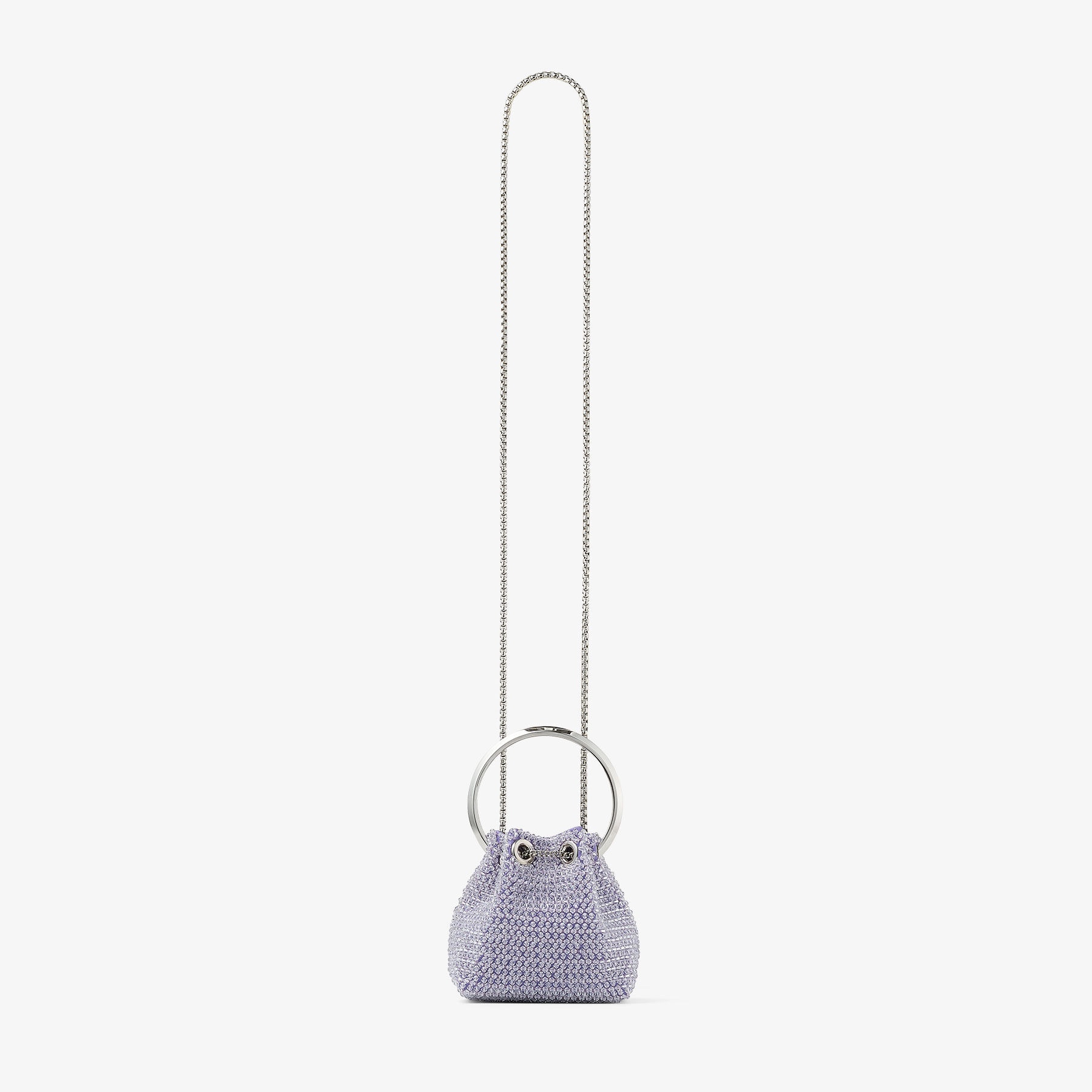 Micro Bon Bon
Tanzanite Embroidered Satin Mini Bag - 5