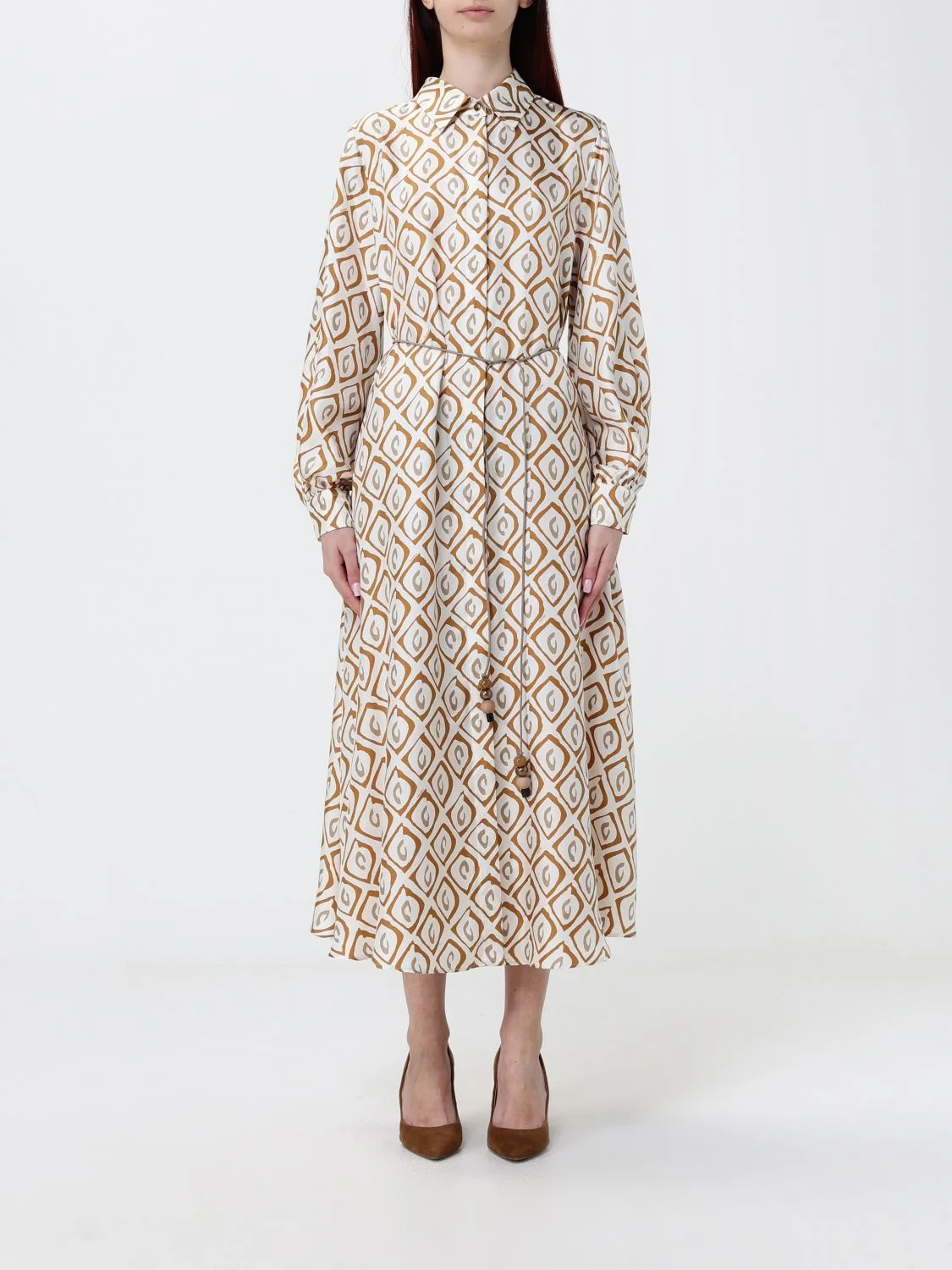 MAX MARA Printed Silk Shirt Dress - 1