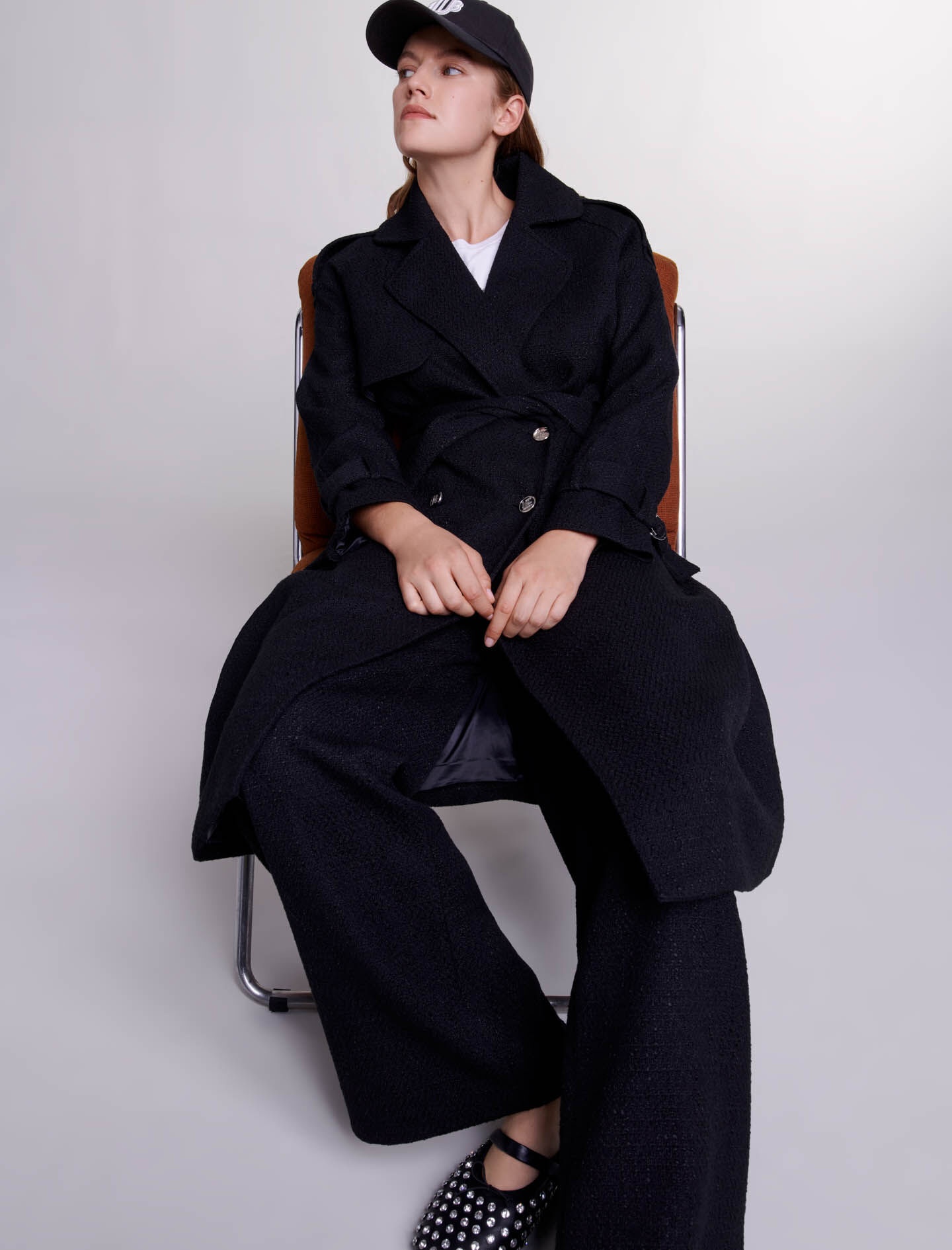 Tweed trench coat - 3