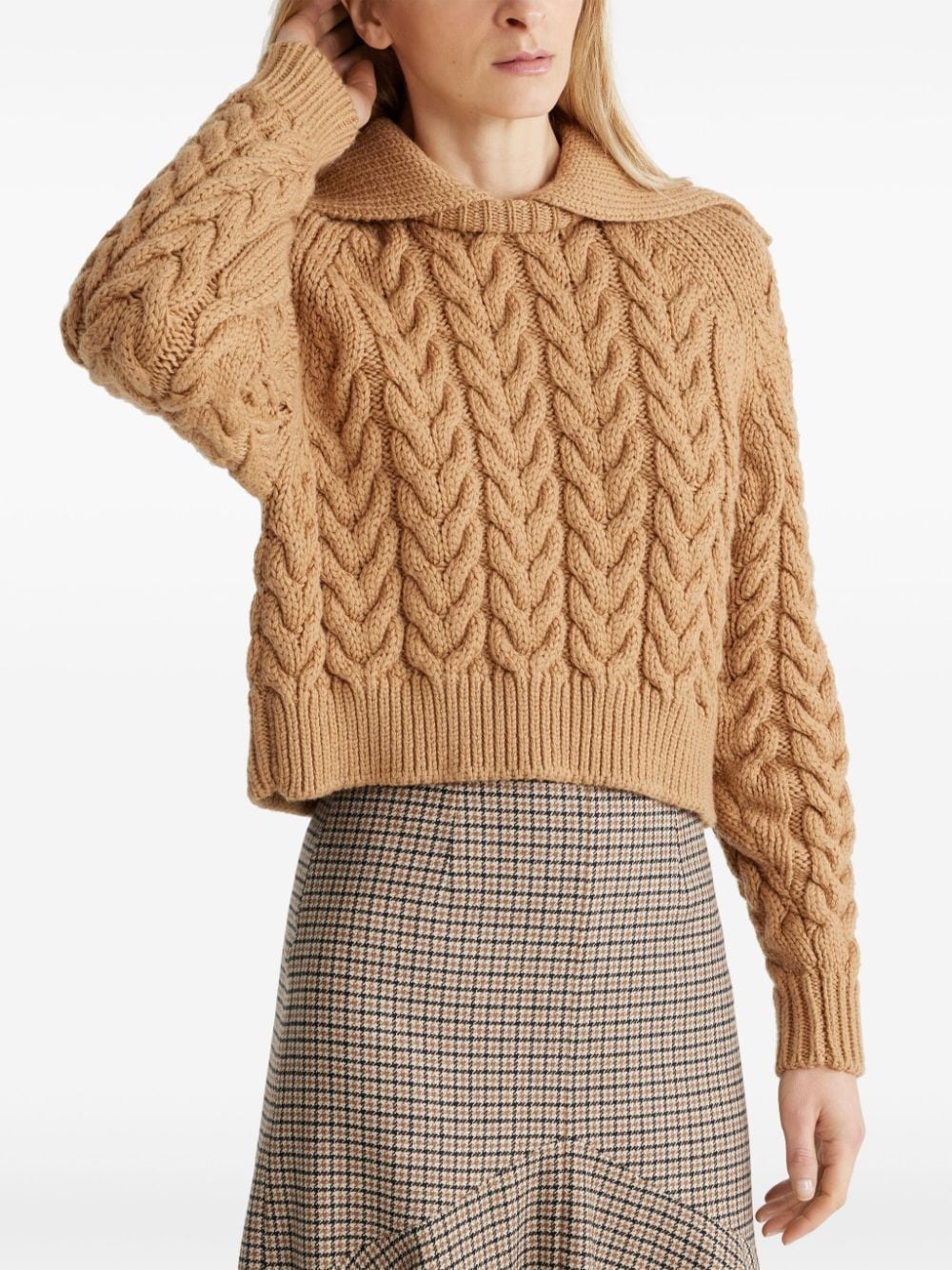 sailor cable-knit sweater - 4