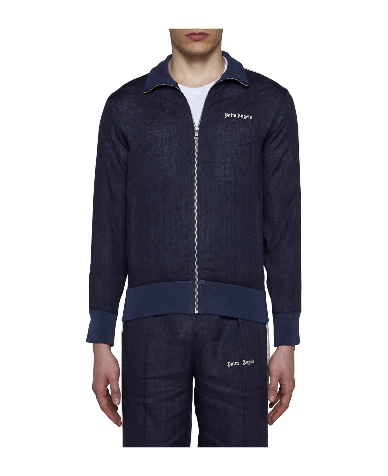 Classic Logo Linen Track Jacket - 3