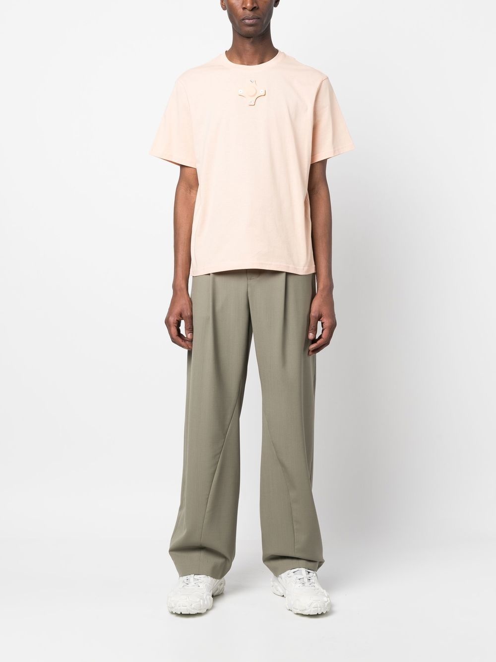 eyelet-detail short-sleeve T-shirt - 2