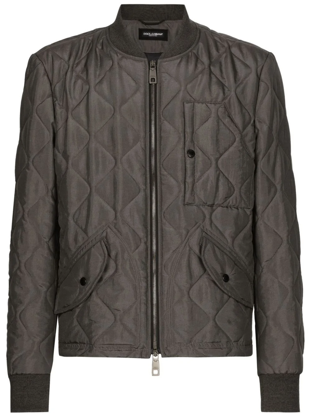 quilted bomber jacket - 1