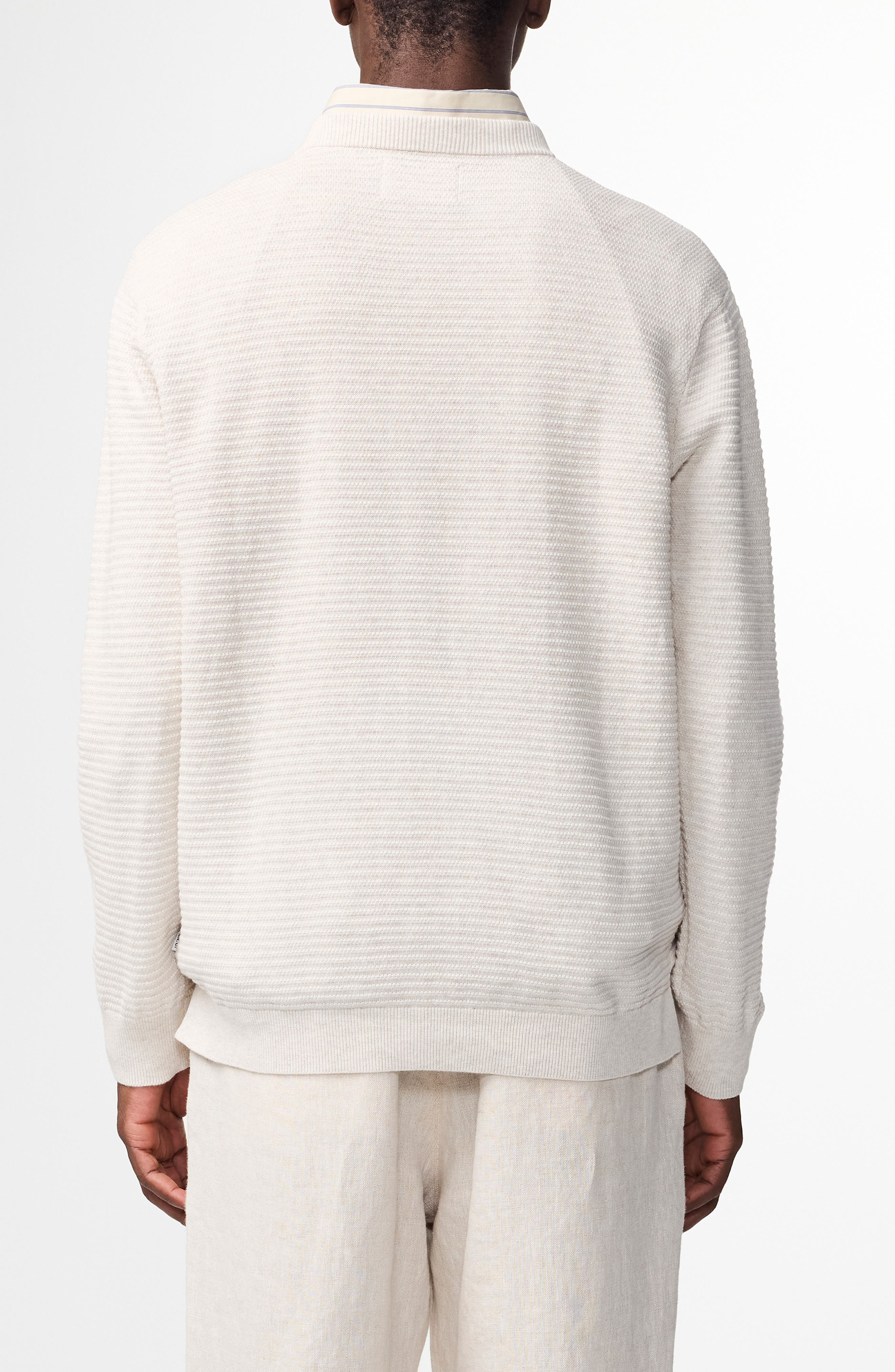 NN07 Fabian 6686 Organic Cotton Crewneck Sweater in Ivory at Nordstrom - 2