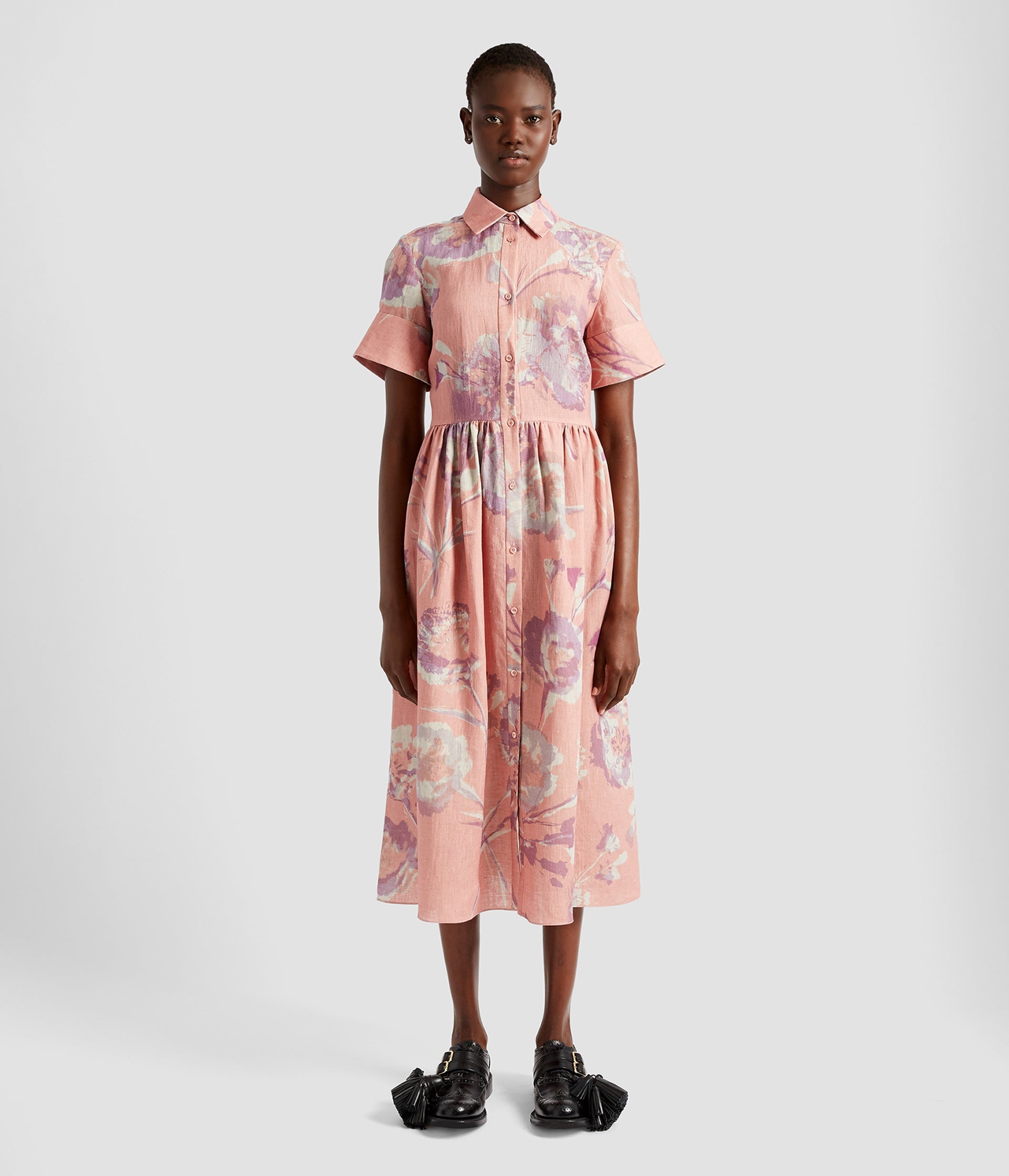 SHORT SLEEVE SHIRT DRESS - 2