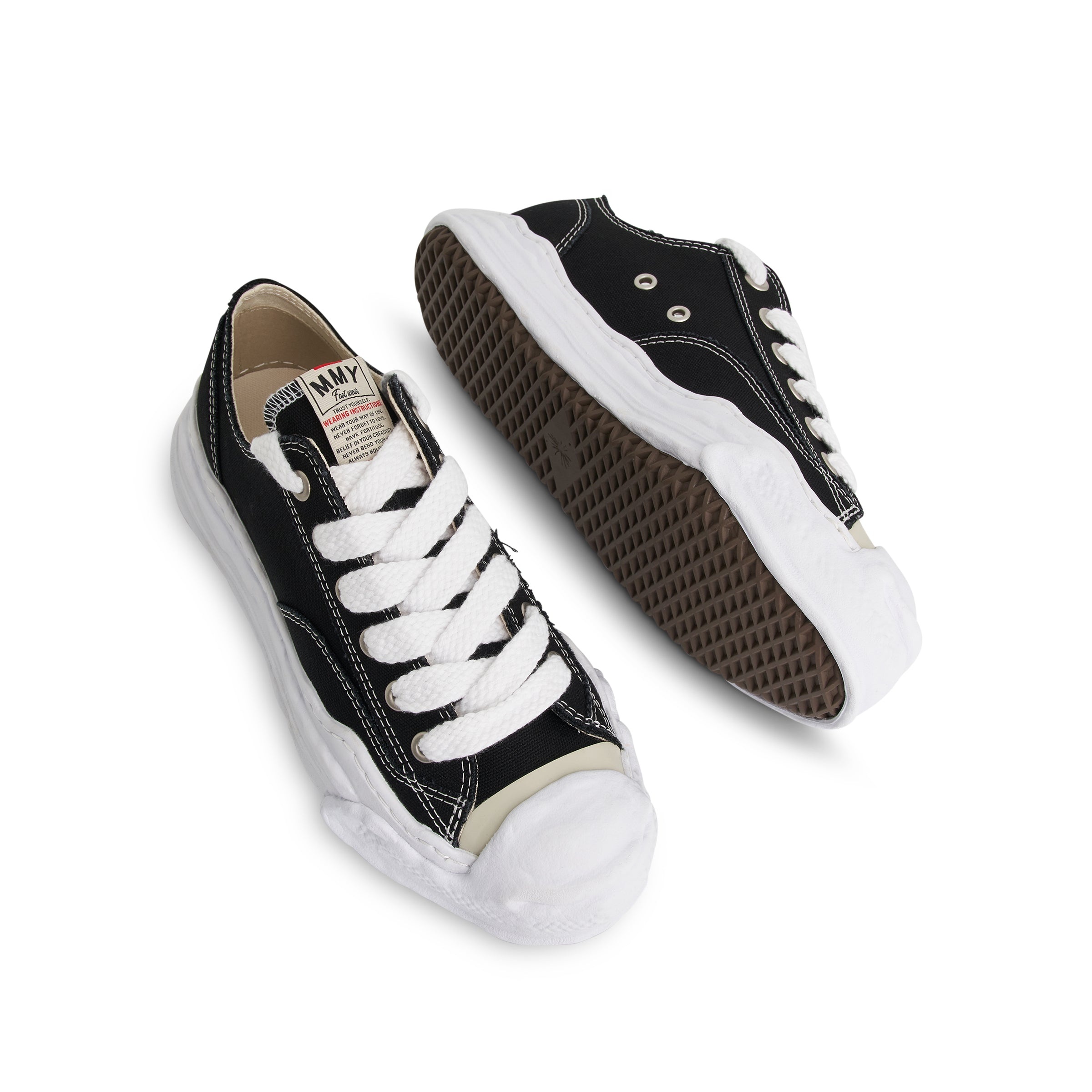 Hank OG Low Top Sneaker in Black/White - 4