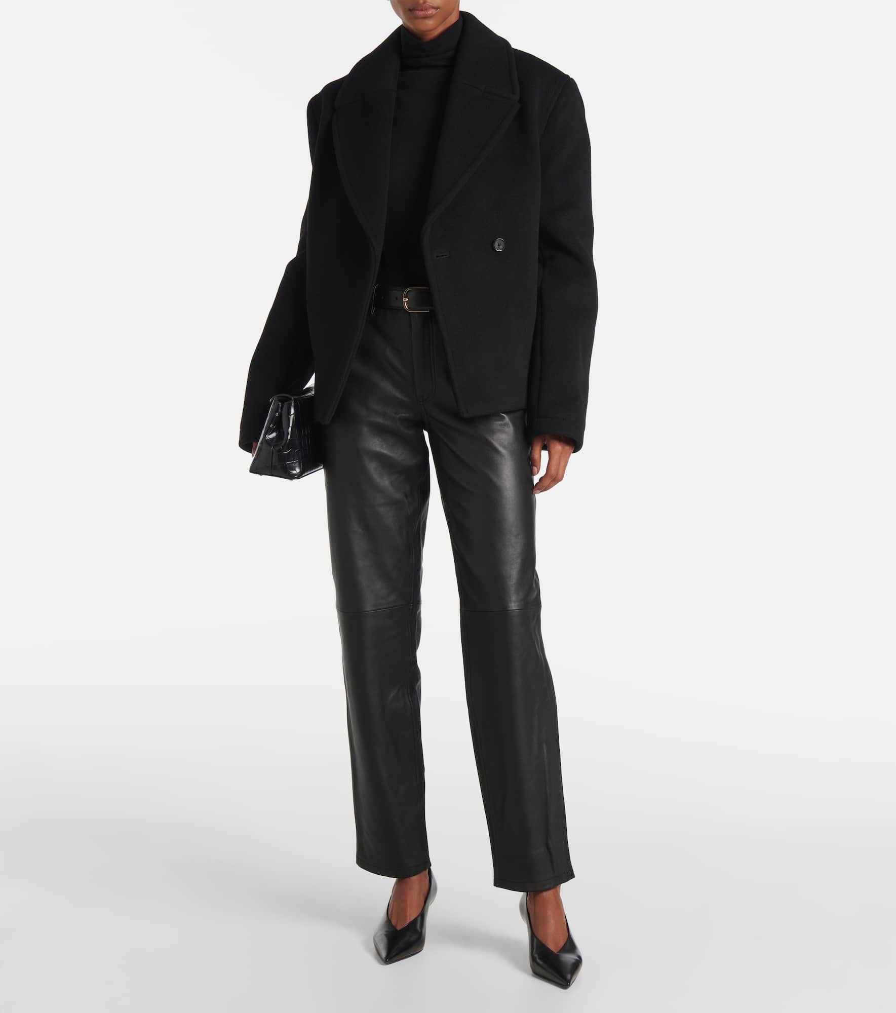 Cropped wool-blend peacoat - 2