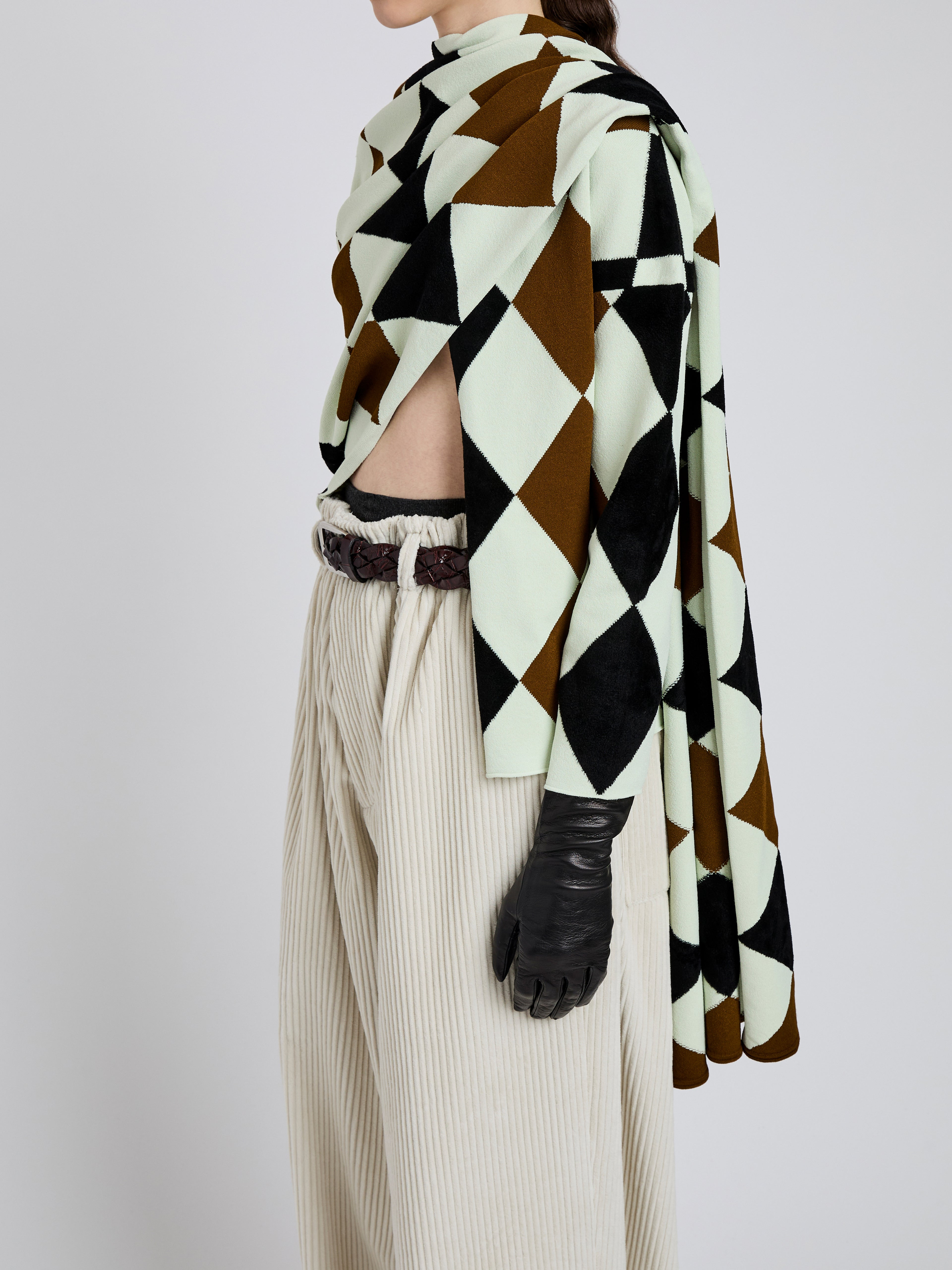 Vanne Top in Argyle Velvet Knit - 6