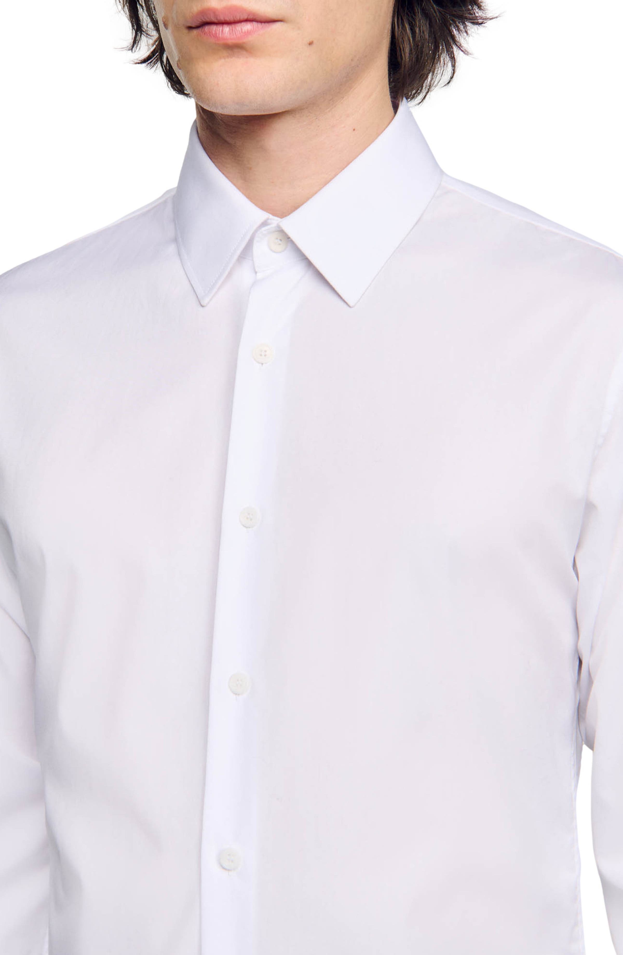 SANDRO Long-sleeved shirt in White at Nordstrom - 3