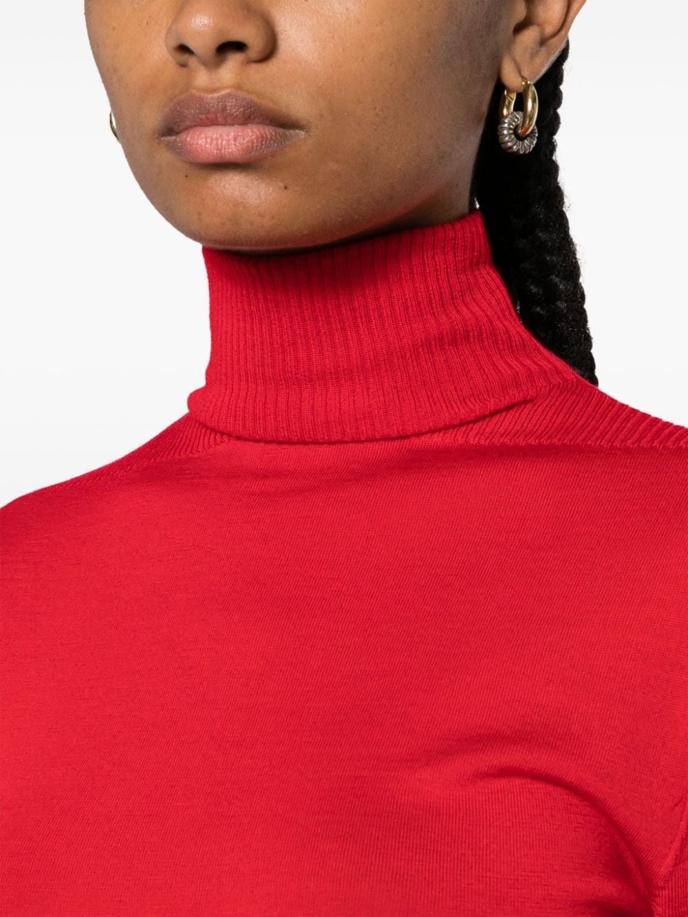 logo-embroidered virgin-wool jumper - 5