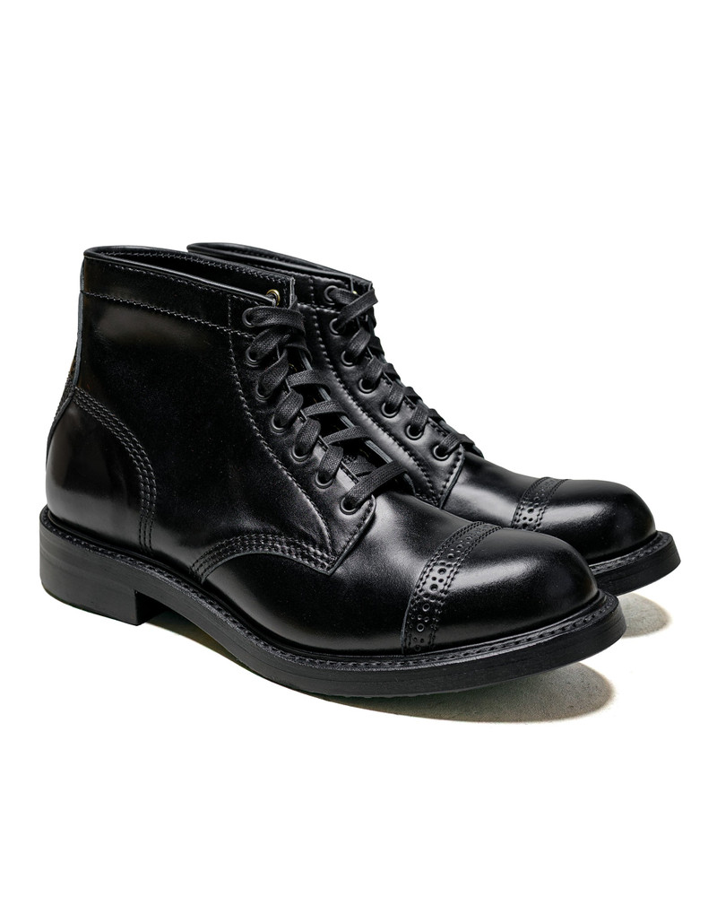 JOHN LOFGREN Combat Boots Shinki Hikaku Shell Cordovan Black Ops outlook