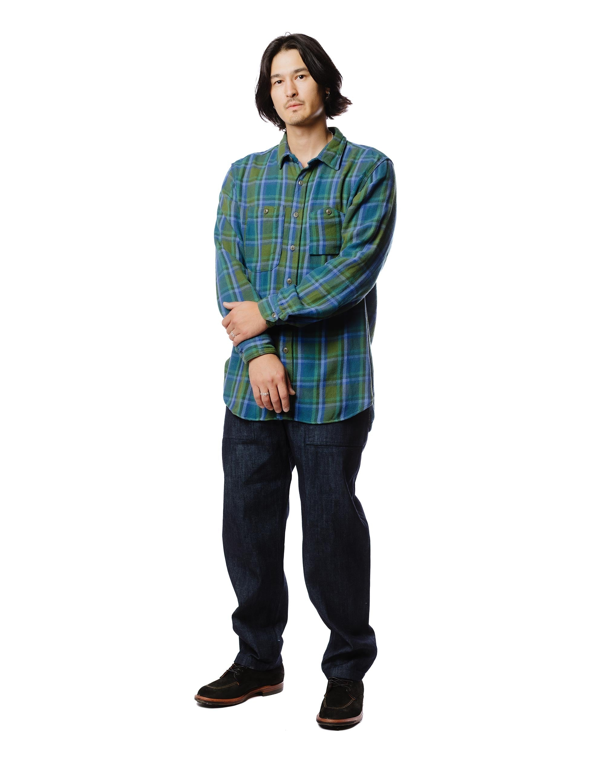 Fatigue Pant Indigo Cotton Broken Denim - 2