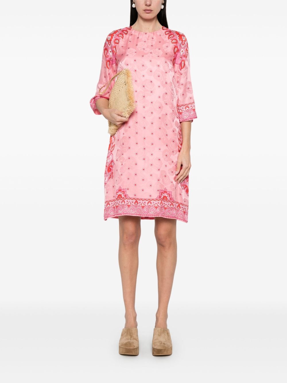 paisley-print mini dress - 2
