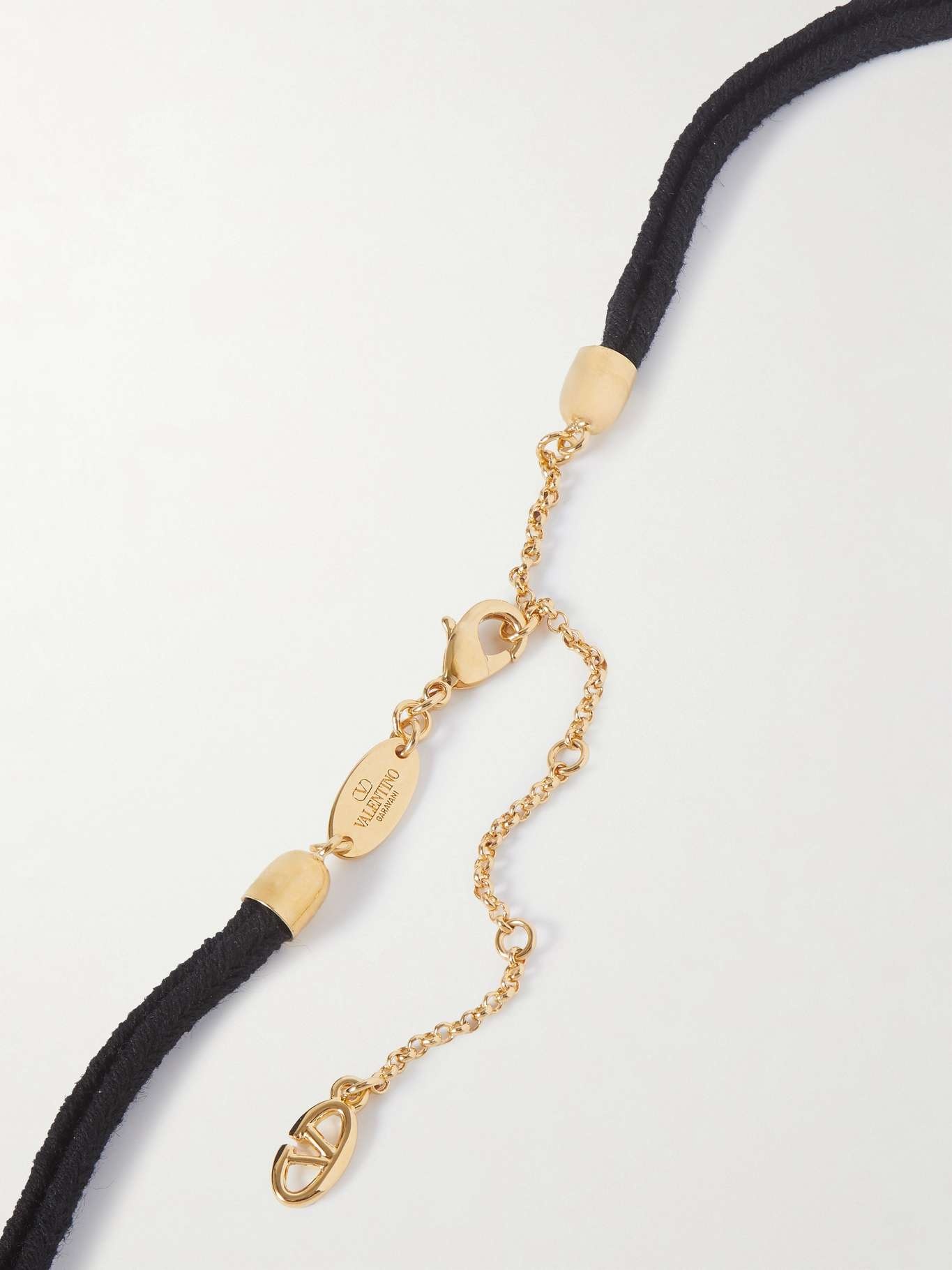 VLOGO gold-tone and knotted cord necklace - 3