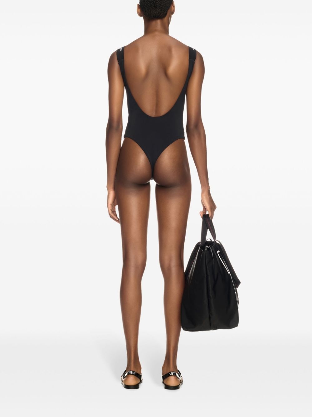 logo-band swimsuit - 5
